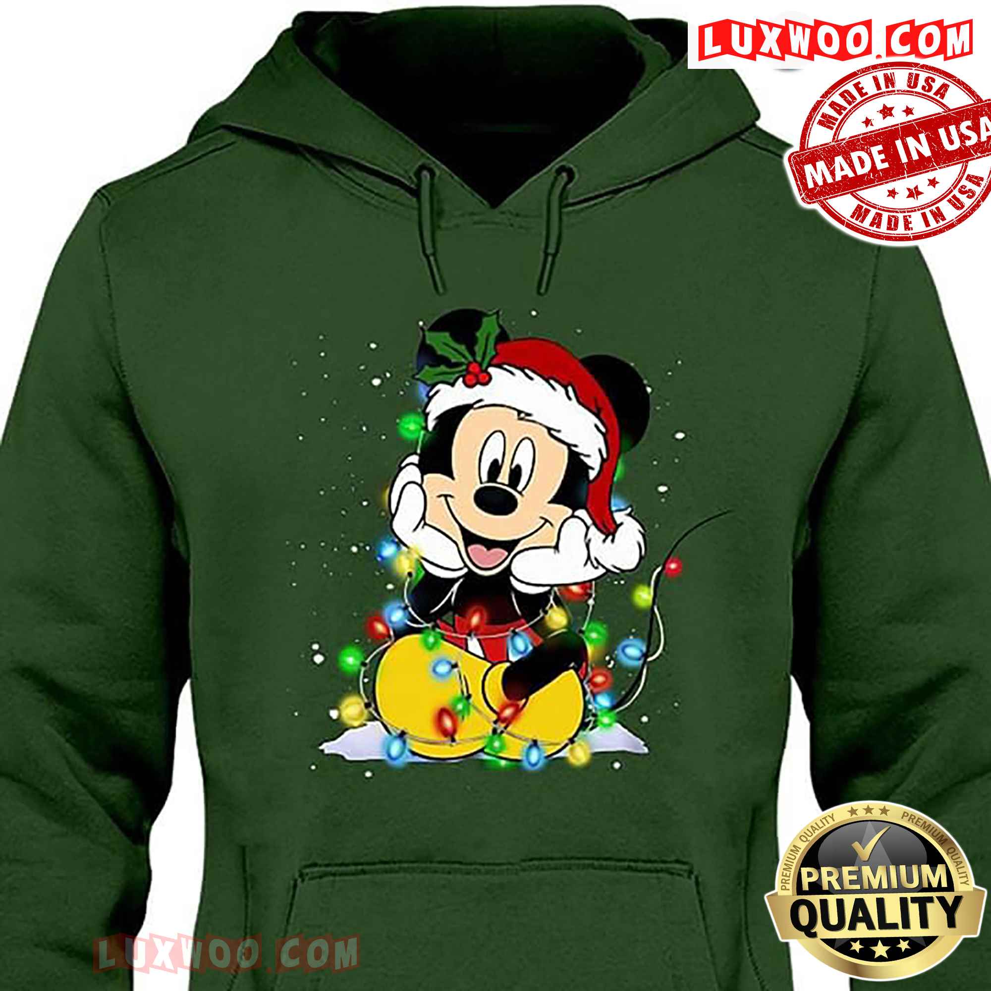Mickey Mouse With Lights Christmas Ornament