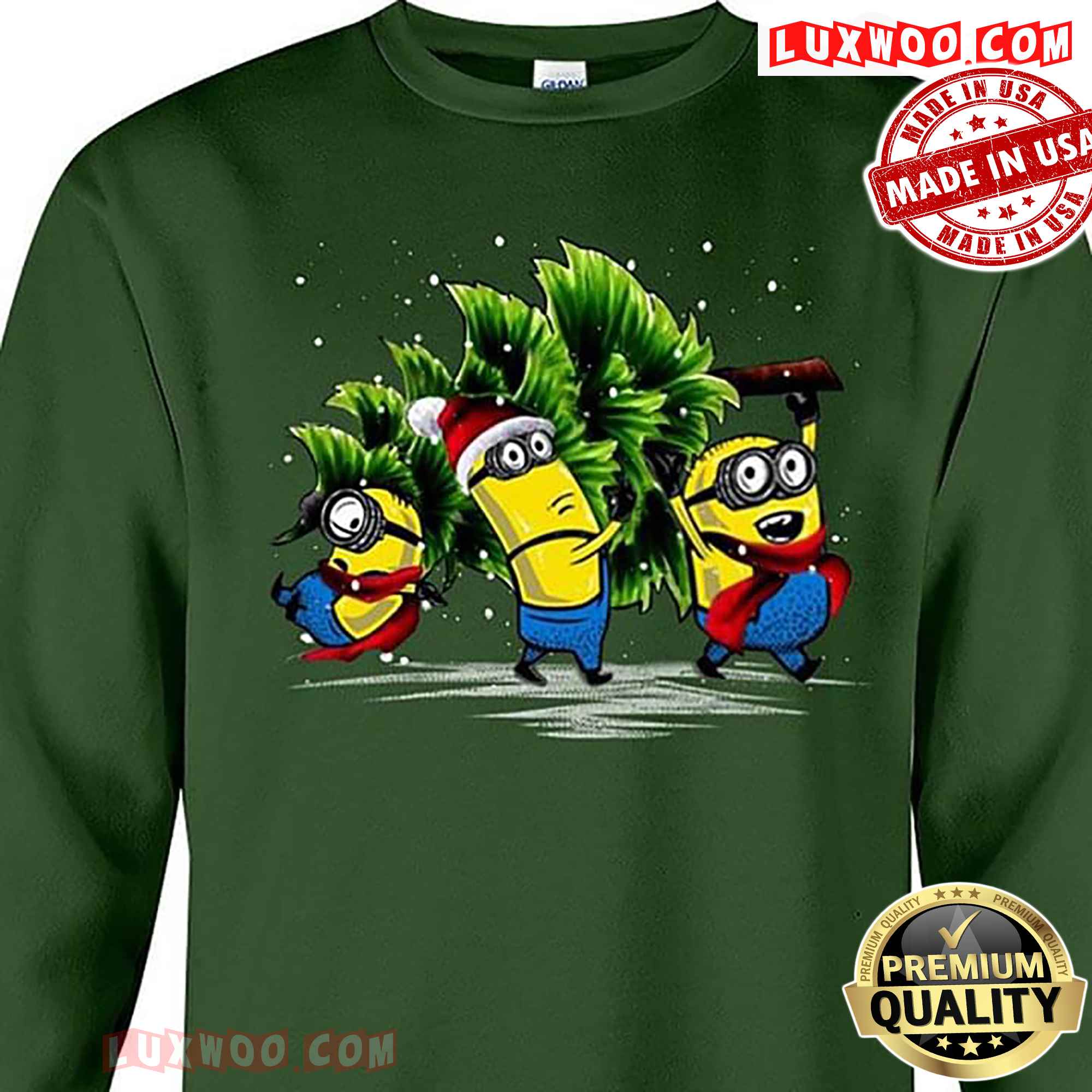Minions Carrying Christmas Tree