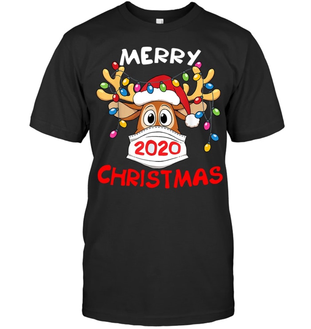 Reindeer In Mask Merry Christmas Christmas Shirt - Luxwoo.com