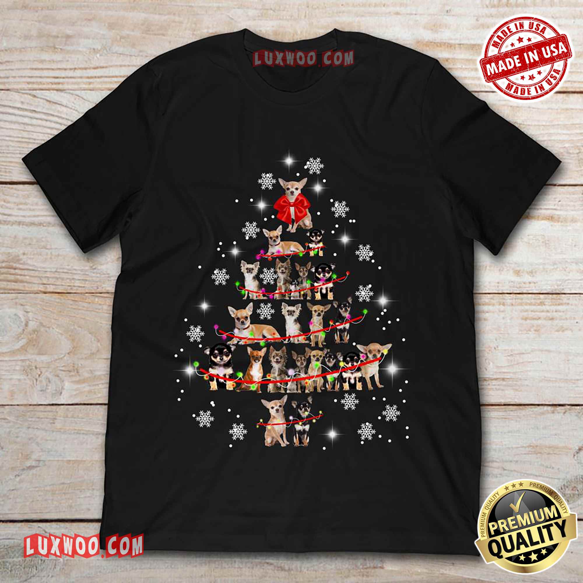 Chihuahua Christmas Tree Tee Shirt