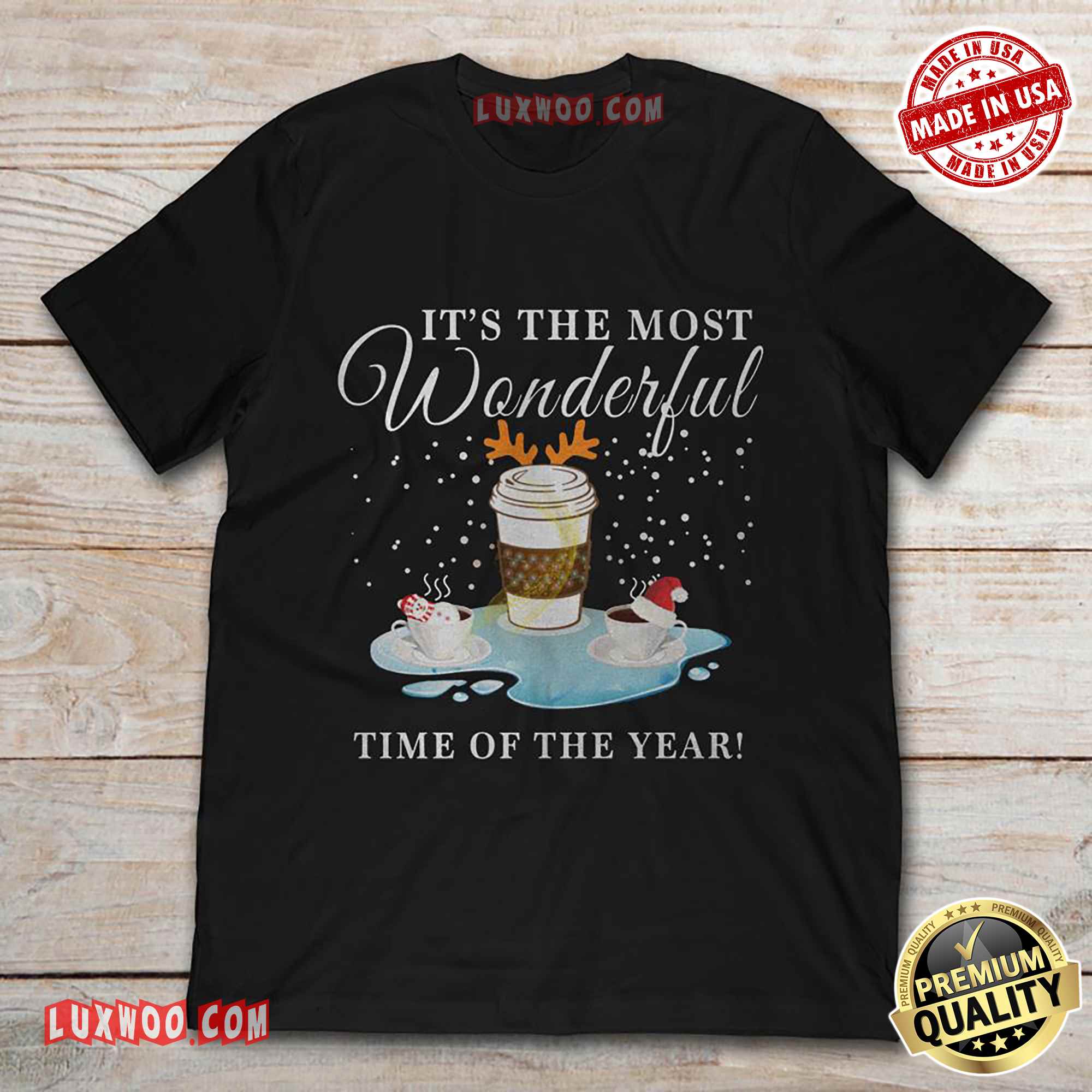Christmas Drink Its The Most Wonderful Time Of The Year Tee Shirt