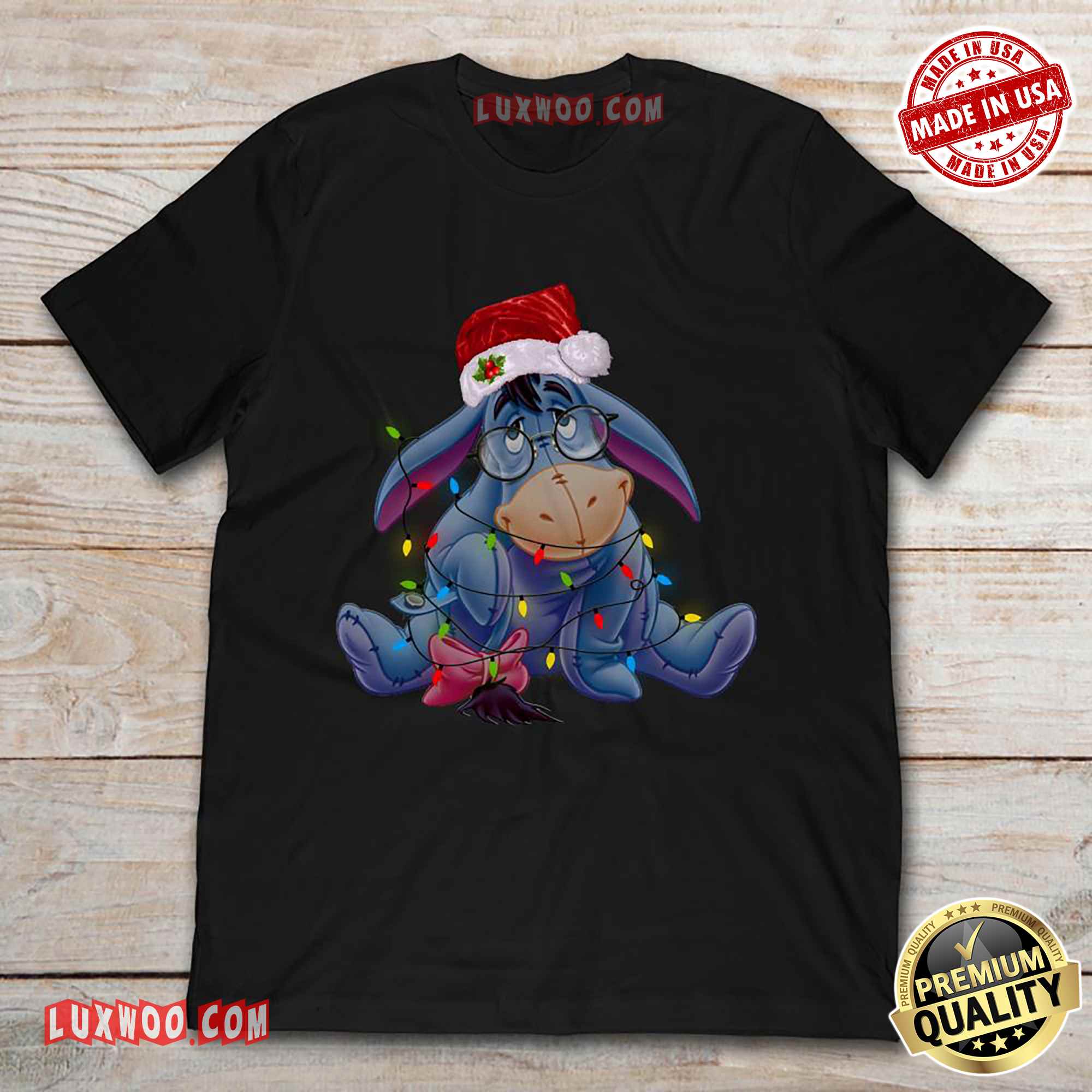 Eeyore With Christmas Lights Shirt