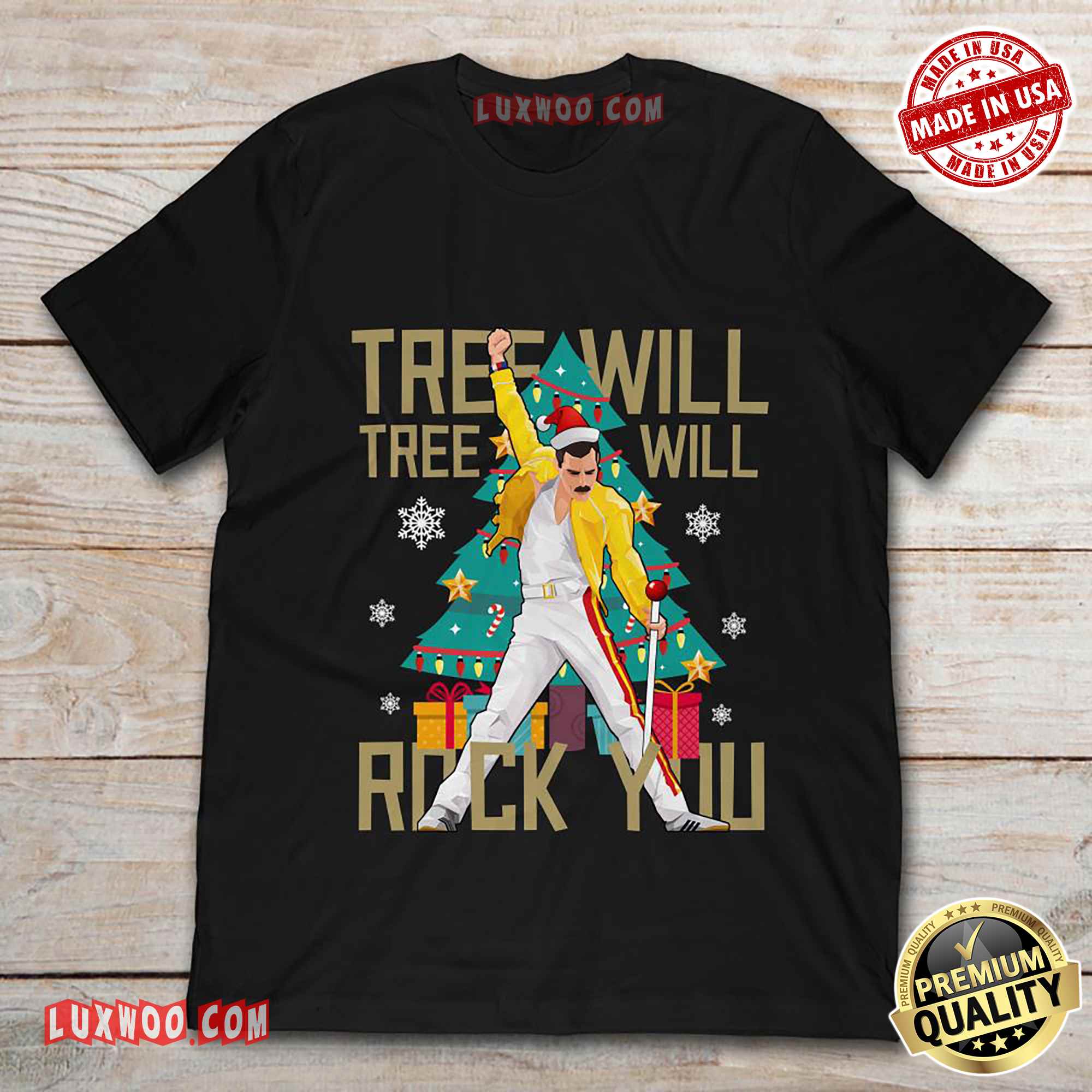 Freddie Mercury The Show Must Go On Christmas Tree Shirt