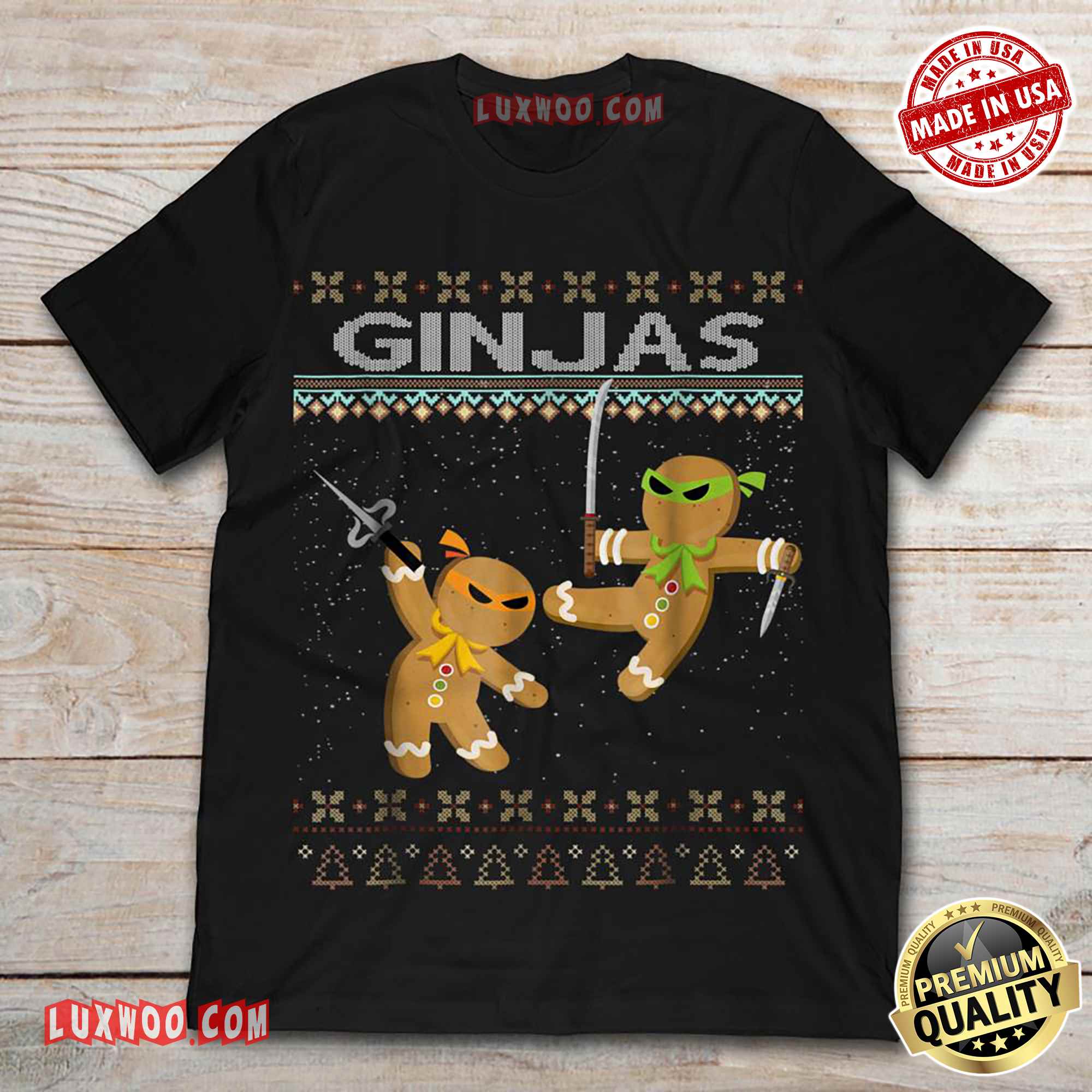 Ginjas Gingerbread Christmas Tee Shirt