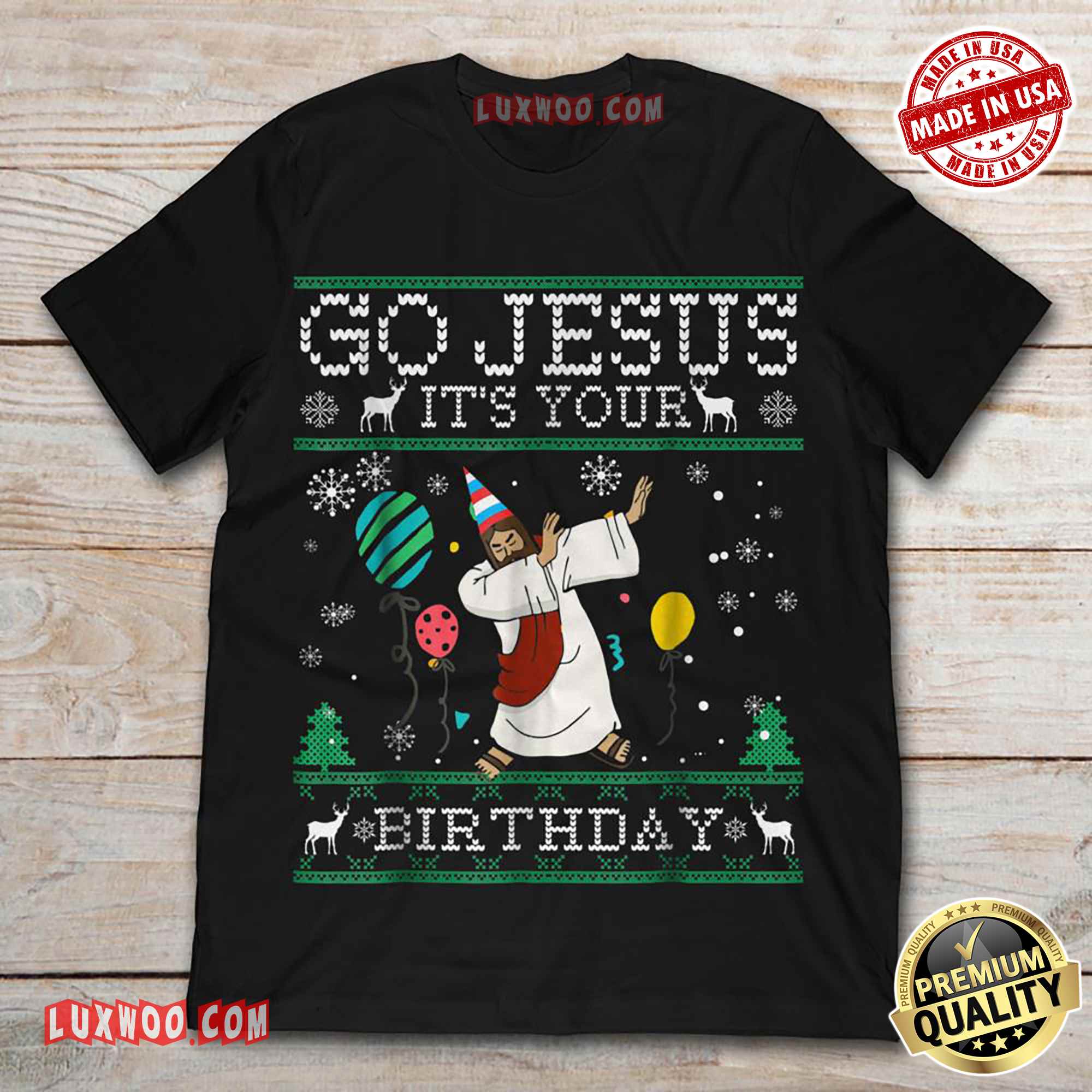 Go Jesus Its Your Birthday Jesus Dabbing Christmas Shirt
