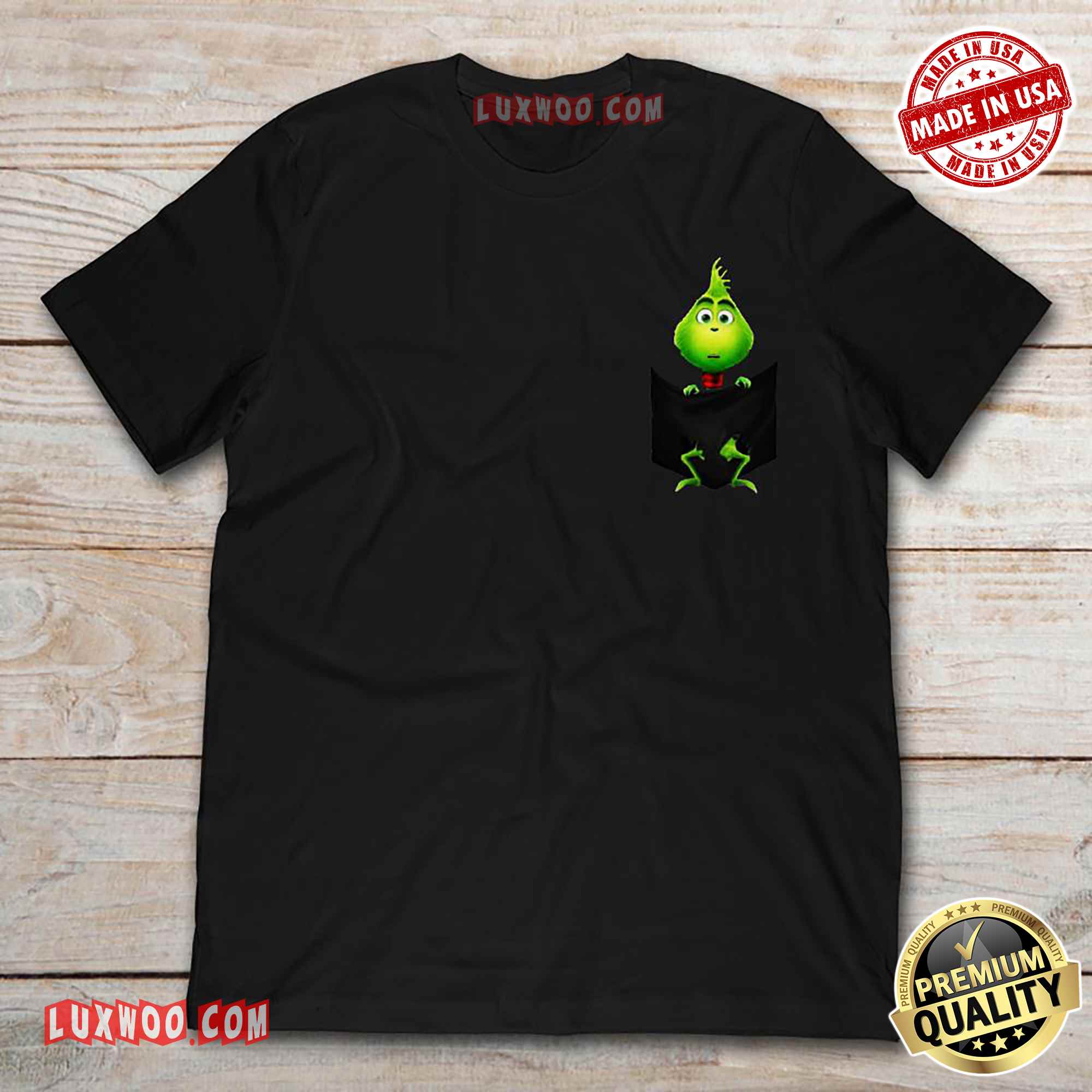 Grinch In Pocket Tee Shirt