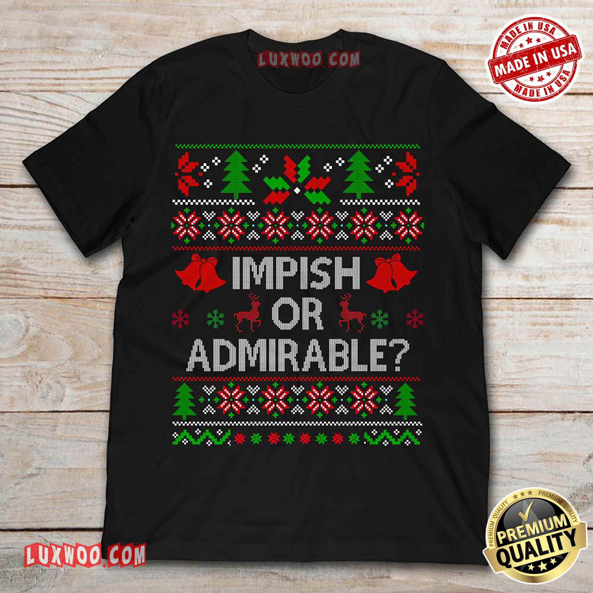 Impish Or Admirable Dwight Christmas Tee Shirt