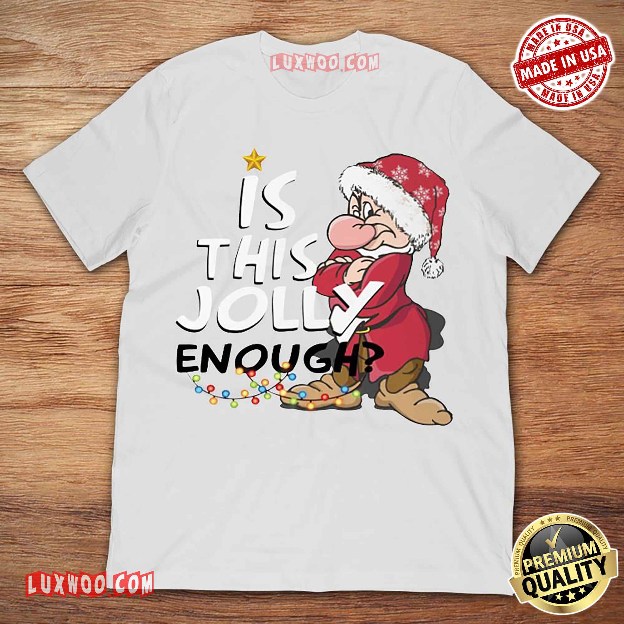 Is This Jolly Enough Grumpy Santa Christmas Shirt
