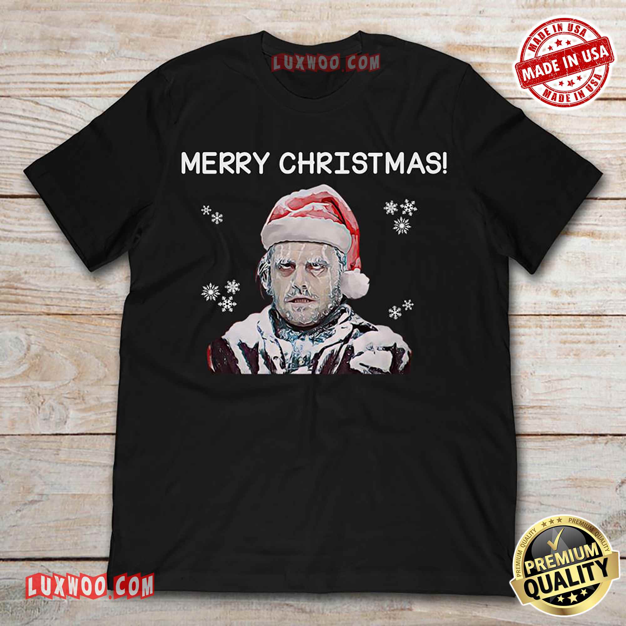 Jack Nicholson Merry Christmas The Shining Frozen Tee Shirt