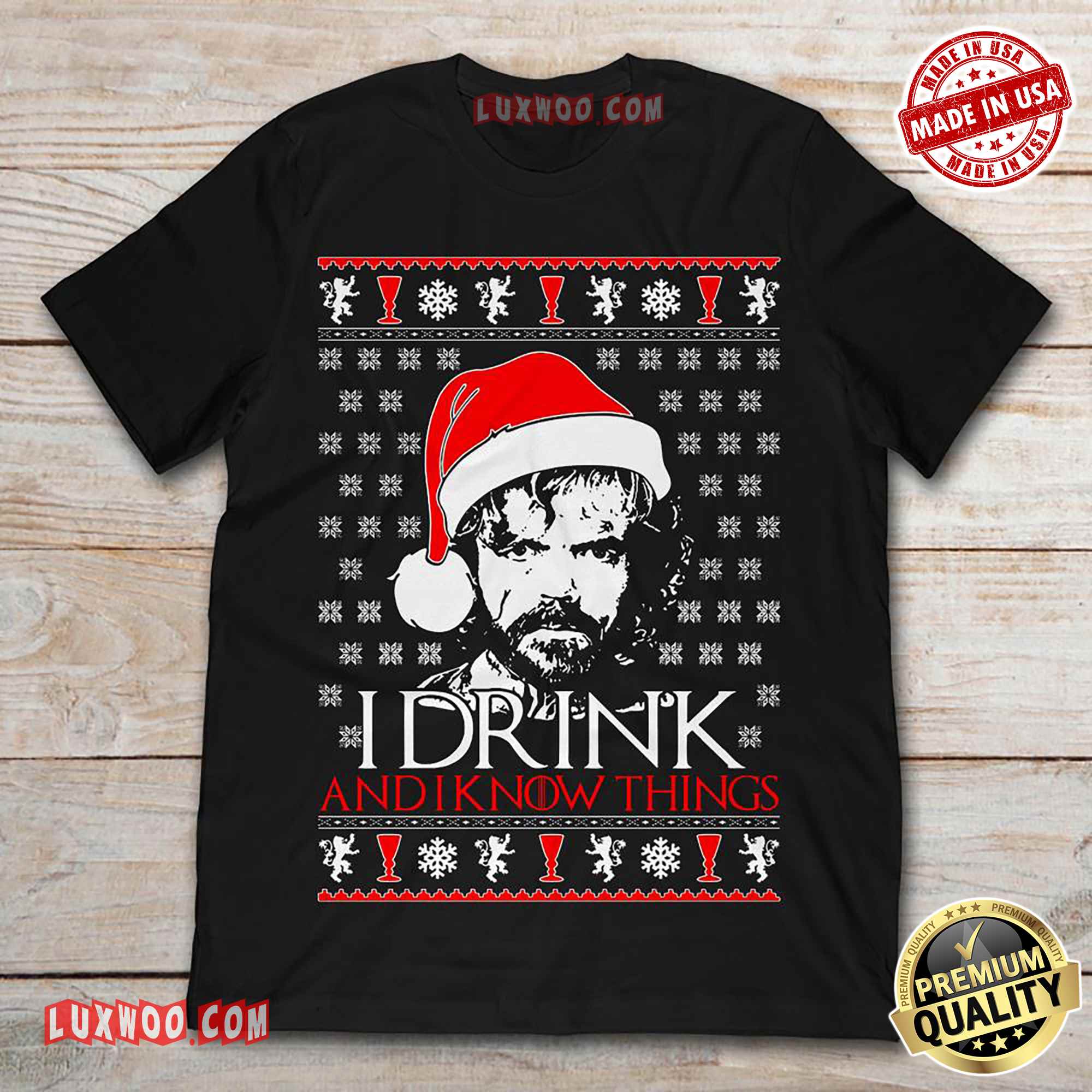 Jon Snow Game Of Thrones I Drink And I Know Things Christmas Tshirt