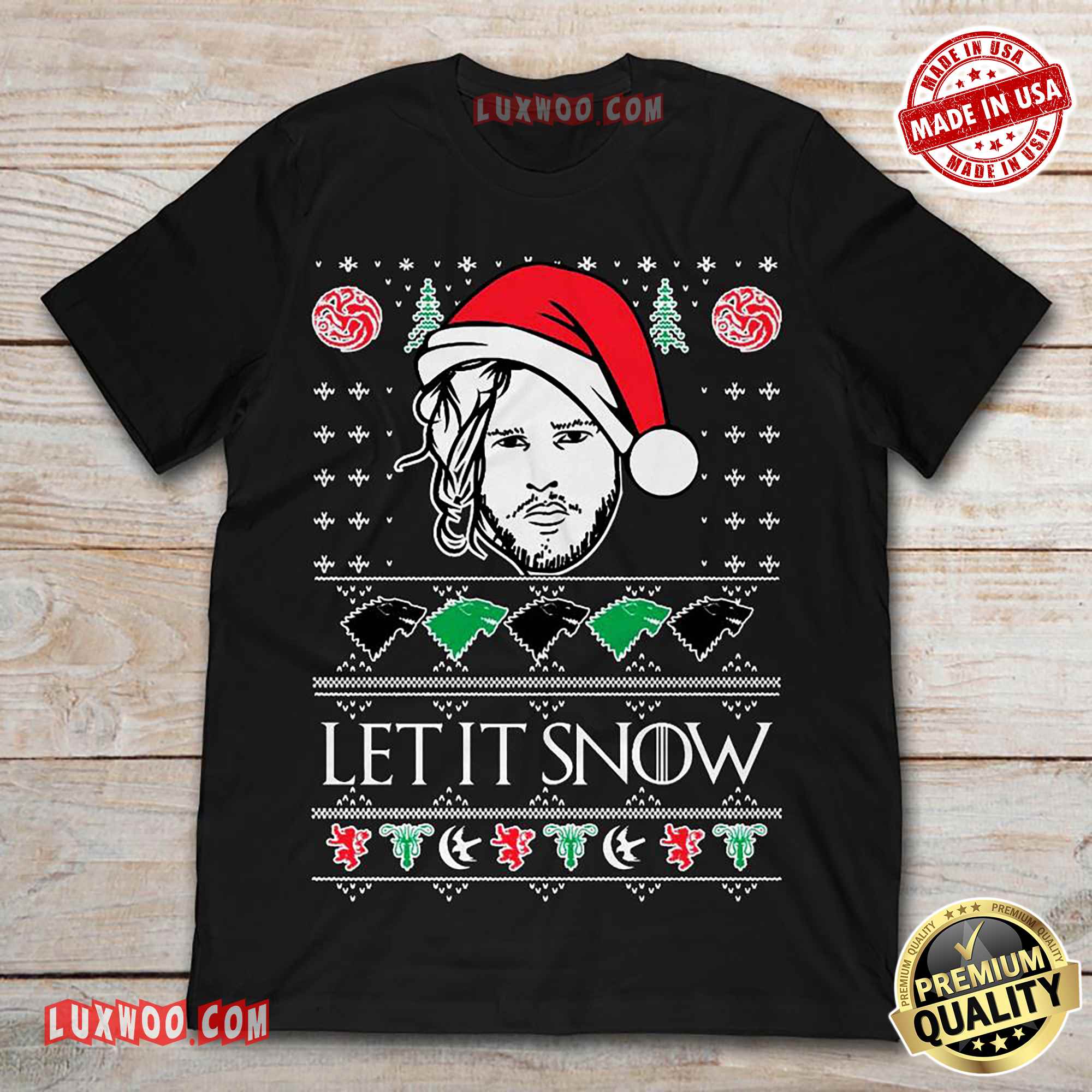 Jon Snow Let It Snow Christmas Tshirt