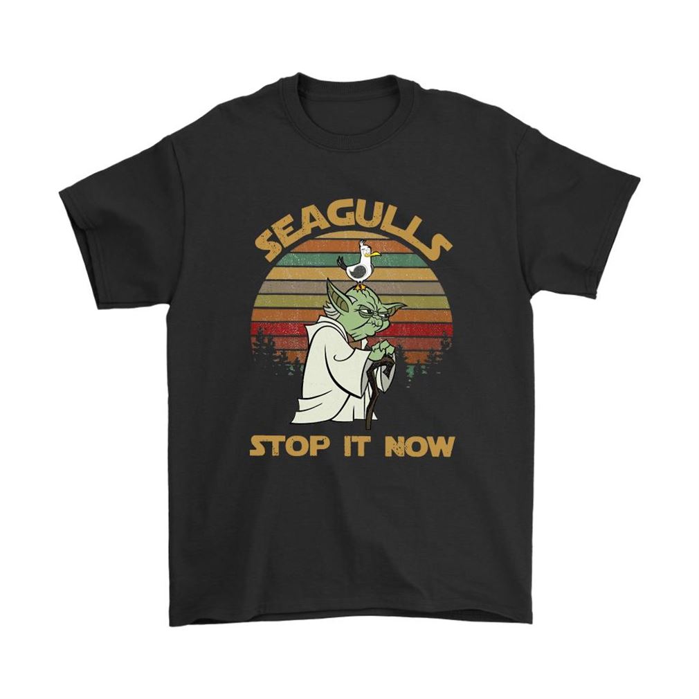 Seagulls Stop It Now Funny Yoda Star Wars Vintage Shirts Full Size Up To 5xl