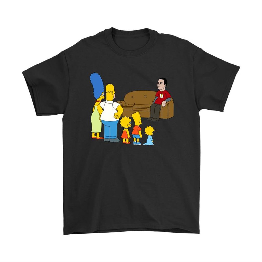 The Simpsons Family And Sheldon Cooper Mashup Shirts Full Size Up To 5xl