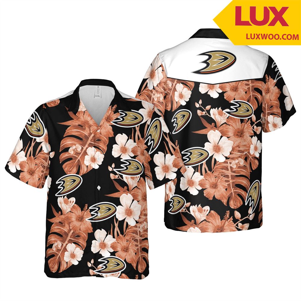 Anaheim-ducks Nhl Anaheim- California Hawaii Floral Ice Hockey Unisex Shirt Clothing