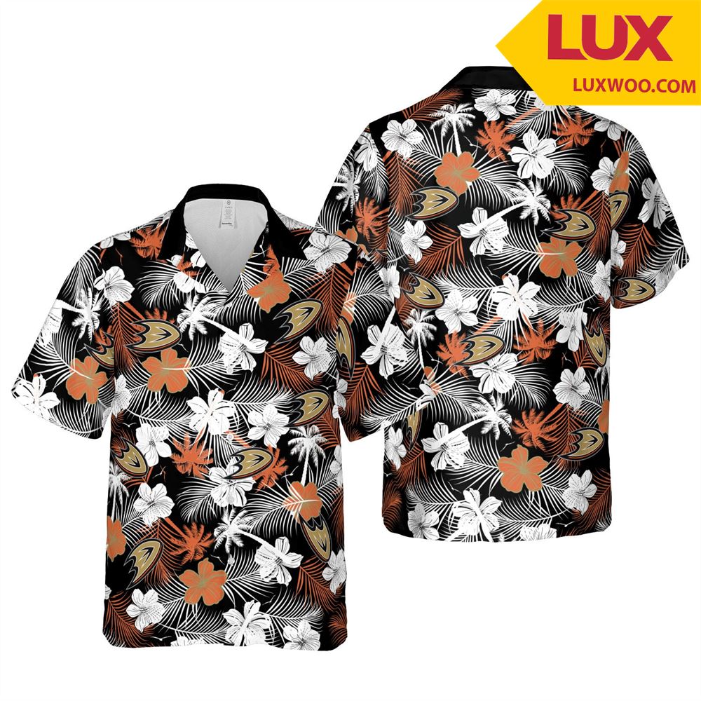 Anaheim-ducks Nhl Anaheim- California Hawaii Floral Ice Hockey Unisex Shirt Tshirts