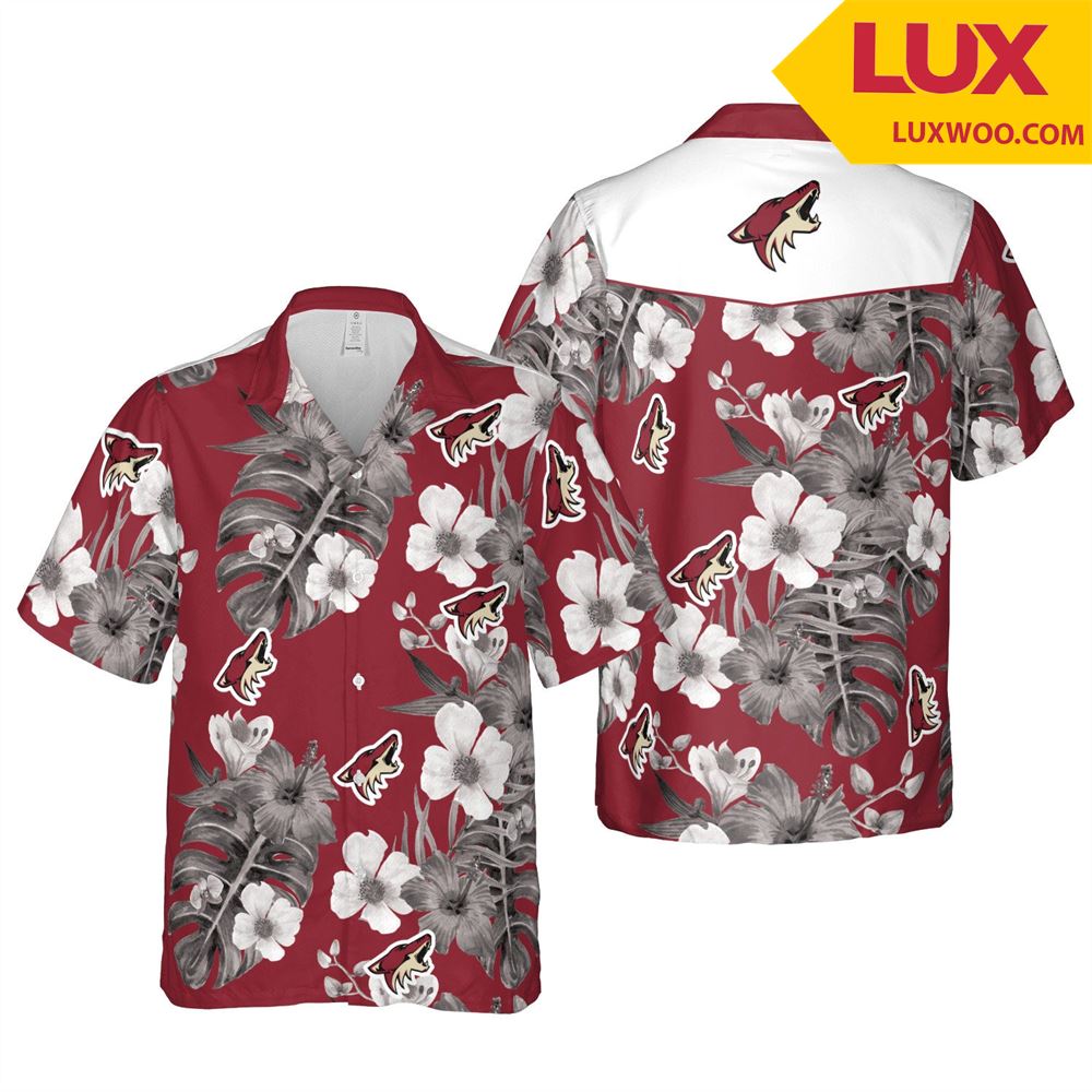 Arizona-coyotes Nhl Phoenix Hawaii Floral Ice Hockey Unisex Shirt Tha052534