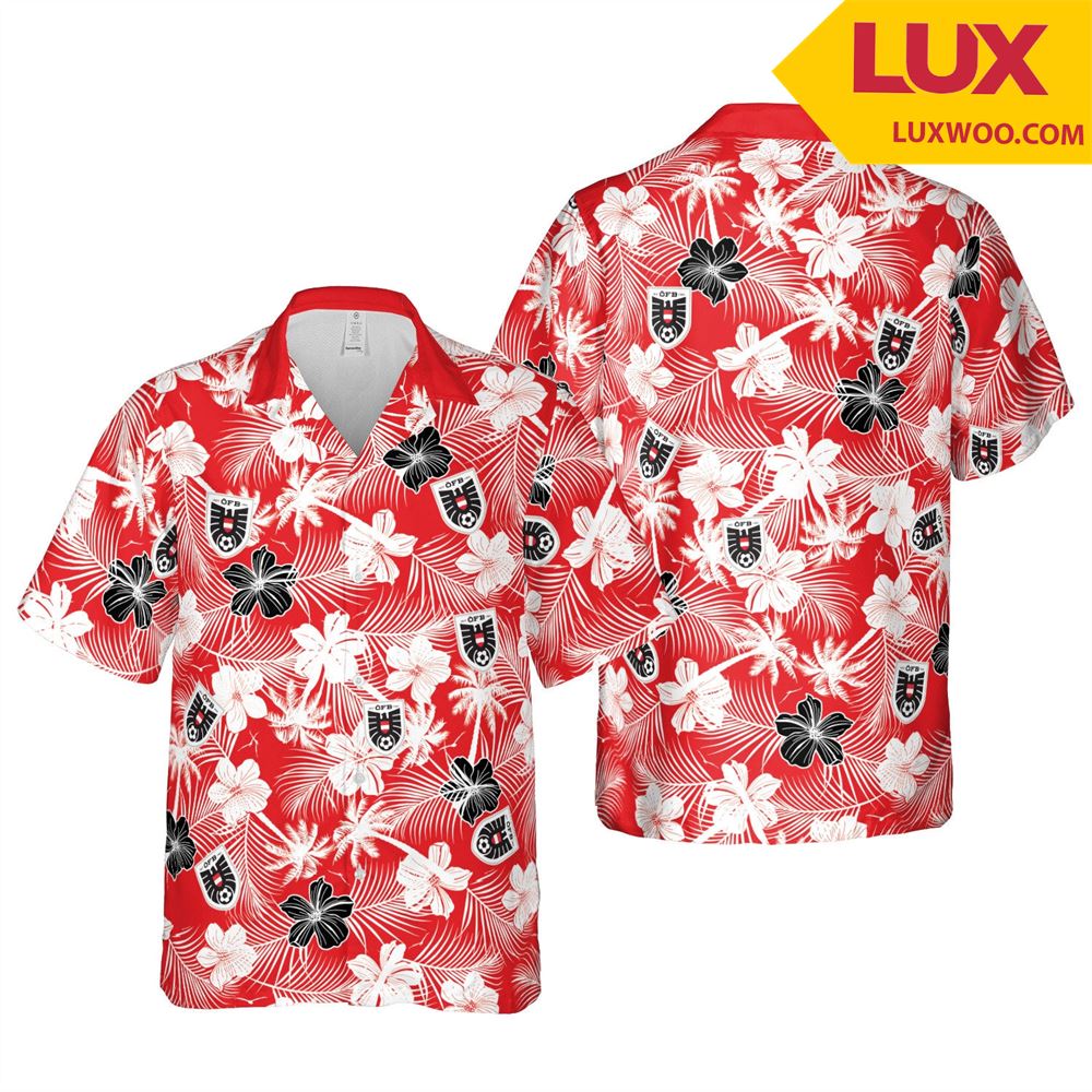 Austria Euro Hawaii Floral Football Unisex Shirt Tha060402