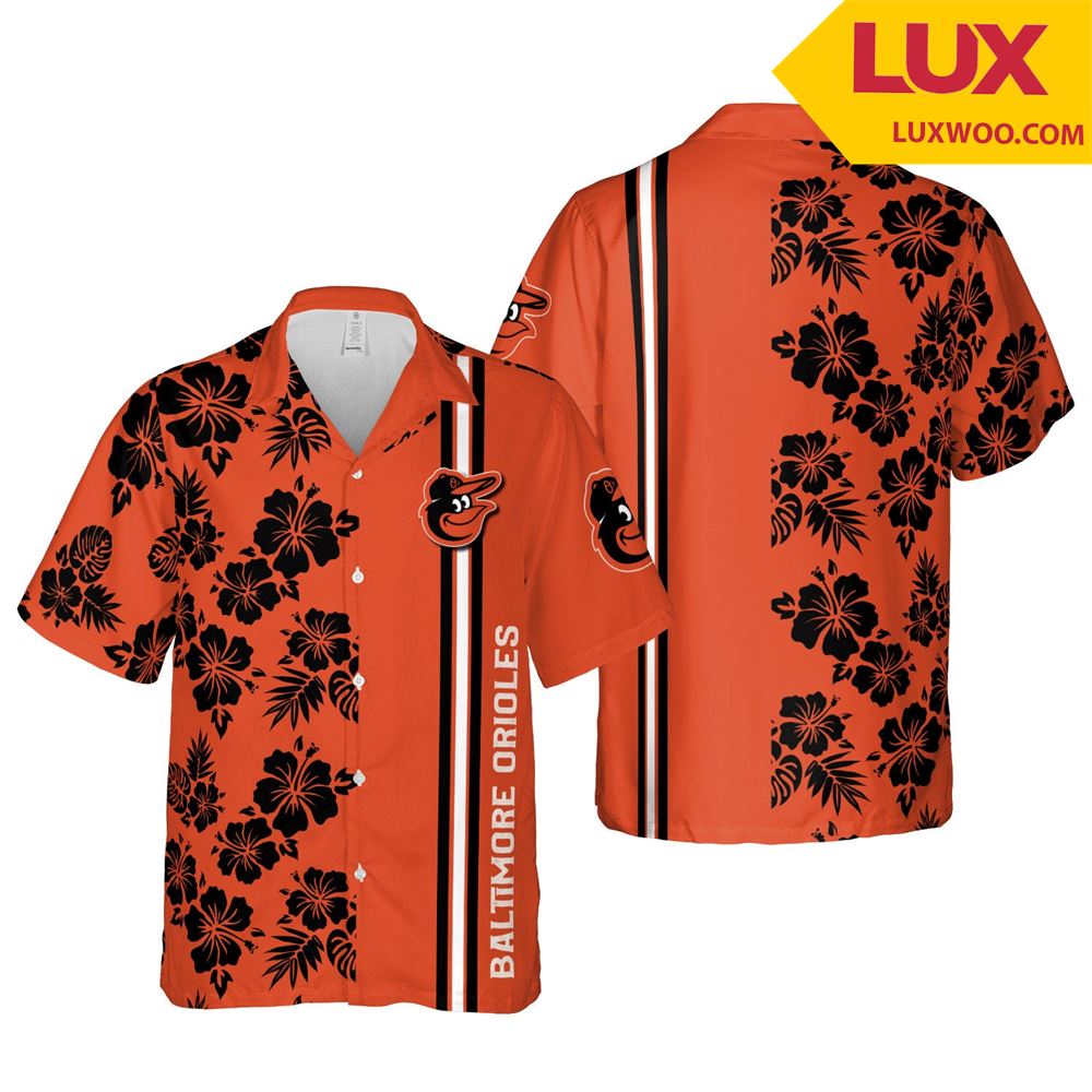 Baltimore-orioles Mlb Baltimore Hawaii Floral Baseball Unisex Shirt Tha0527 Shirt