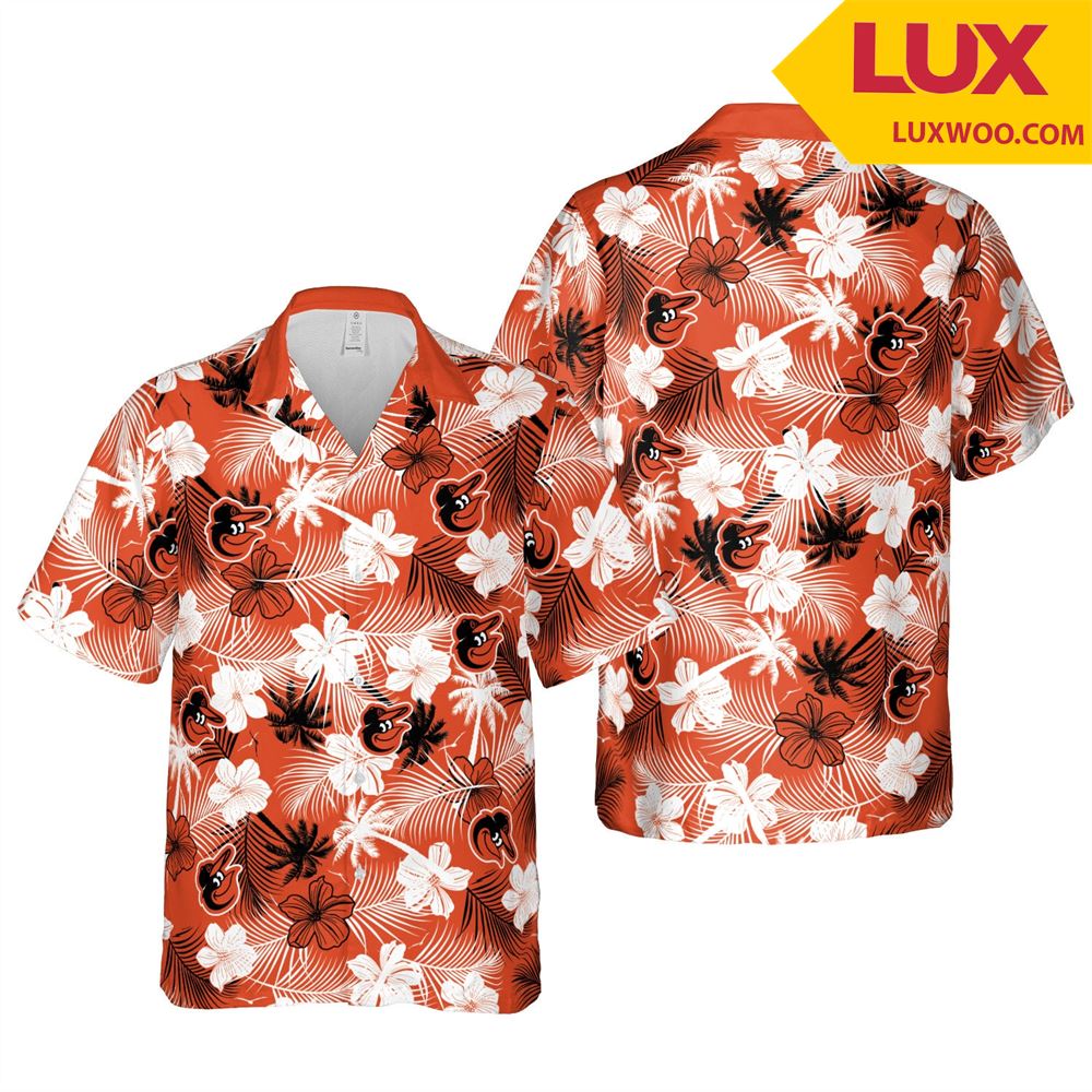 Baltimore-orioles Mlb Baltimore Hawaii Floral Baseball Unisex Shirt Tha0527