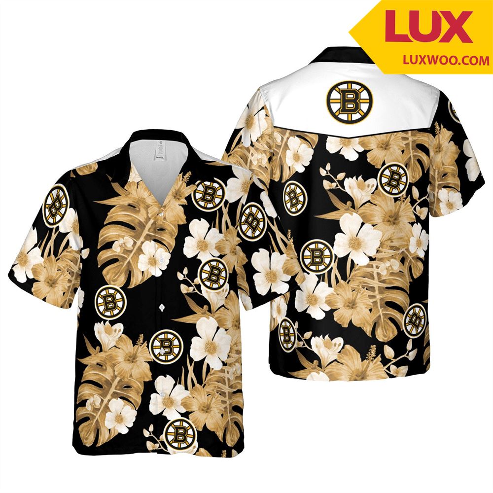 Boston-bruins Nhl Boston Hawaii Floral Ice Hockey Unisex Shirt Tha052535