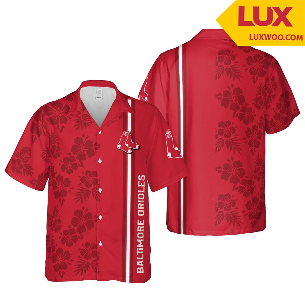 Boston-red-sox Mlb Boston Hawaii Floral Baseball Unisex Shirt Tha052704