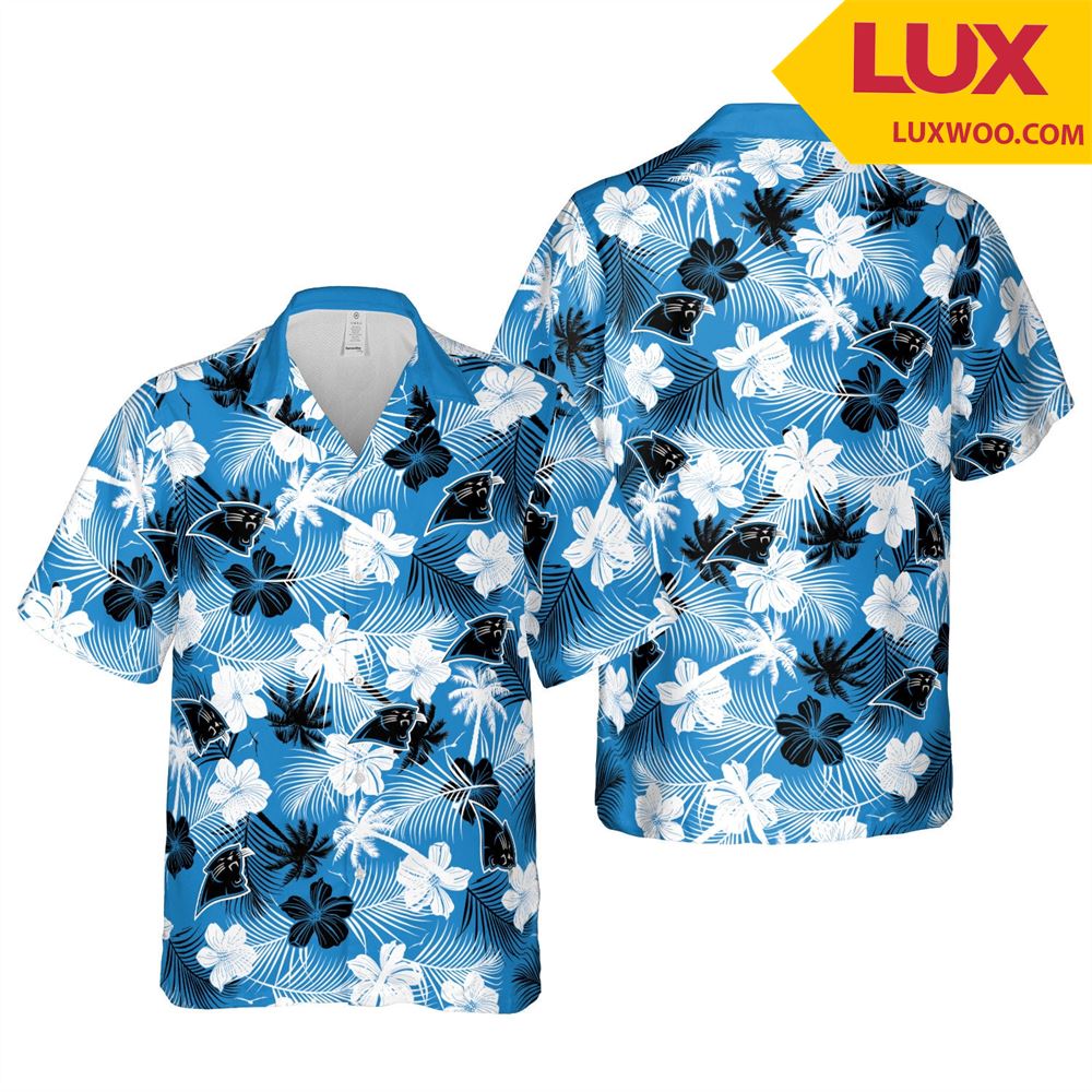 Carolina-panthers Nfl Charlotte Hawaii Floral Football Unisex Shirt Tha0522