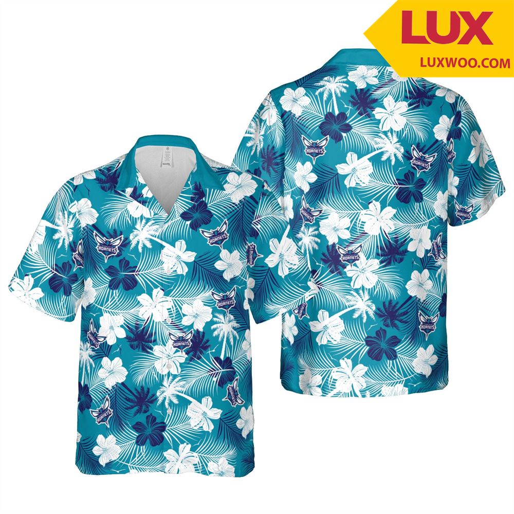 Charlotte-hornets Nba Charlotte Hawaii Floral Basketball Unisex Shirt Tha05 Clothing