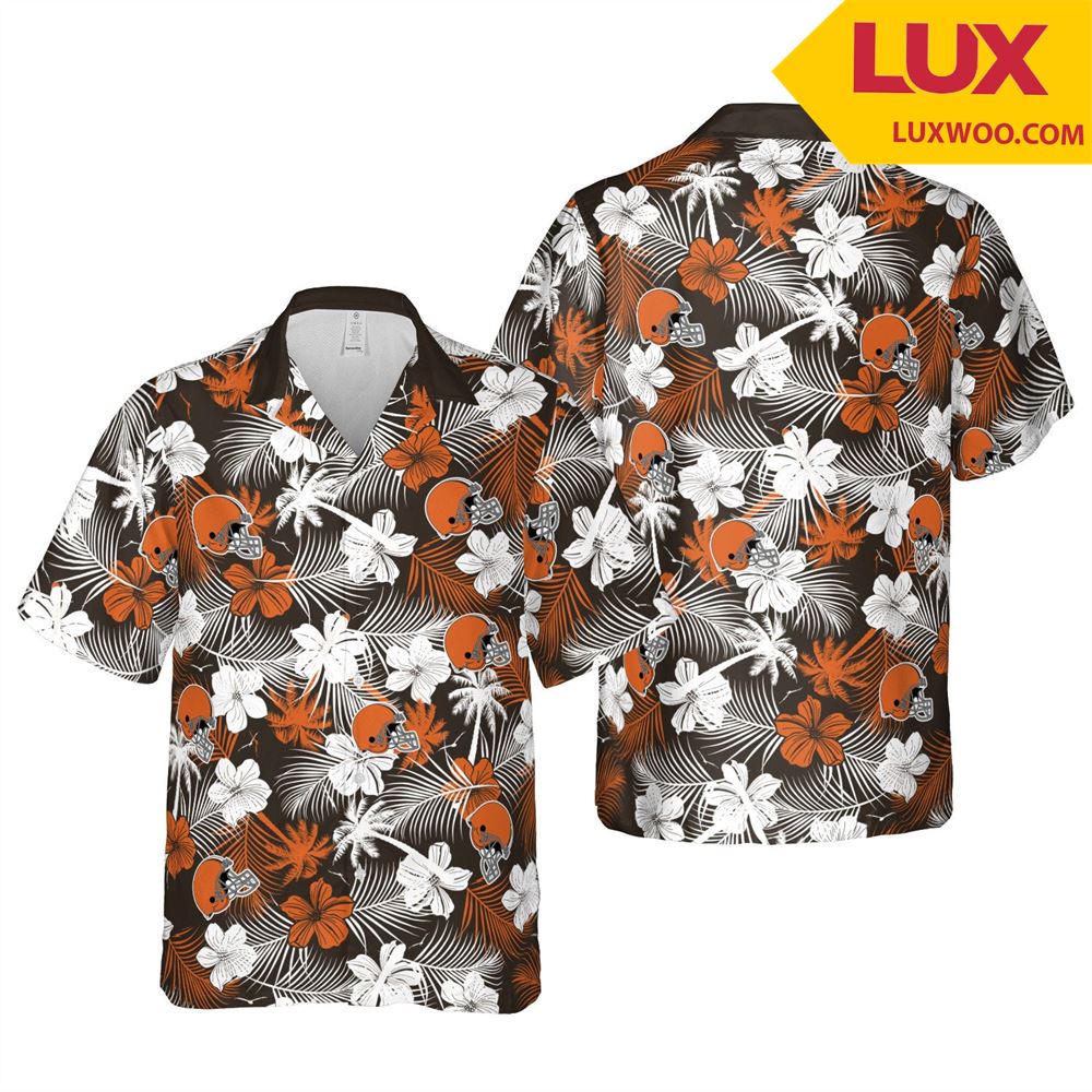 Cleveland-browns Nfl Cleveland Hawaii Floral Football Unisex Shirt Tha05225