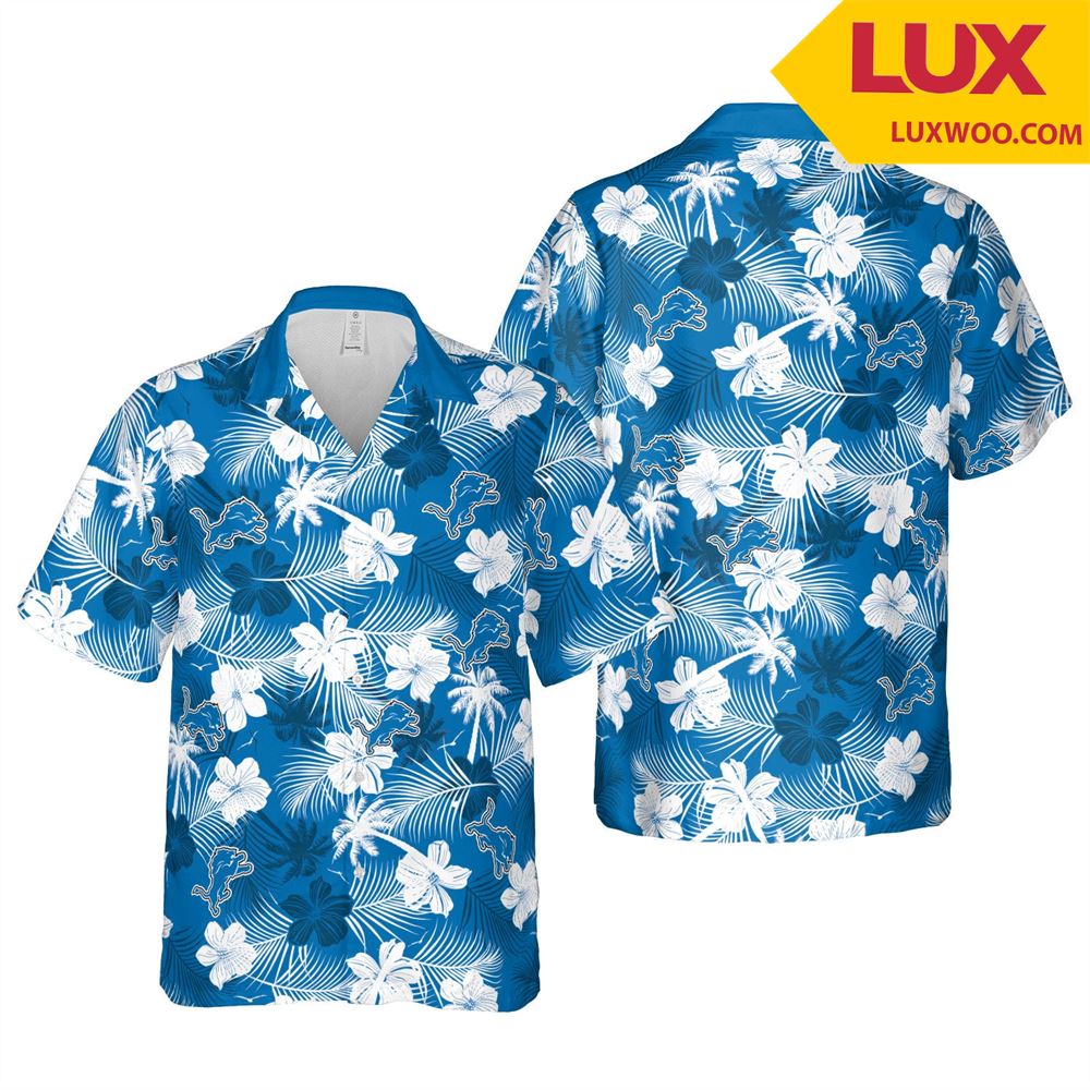 Detroit-lions Nfl Detroit Hawaii Floral Football Unisex Shirt Tha052261