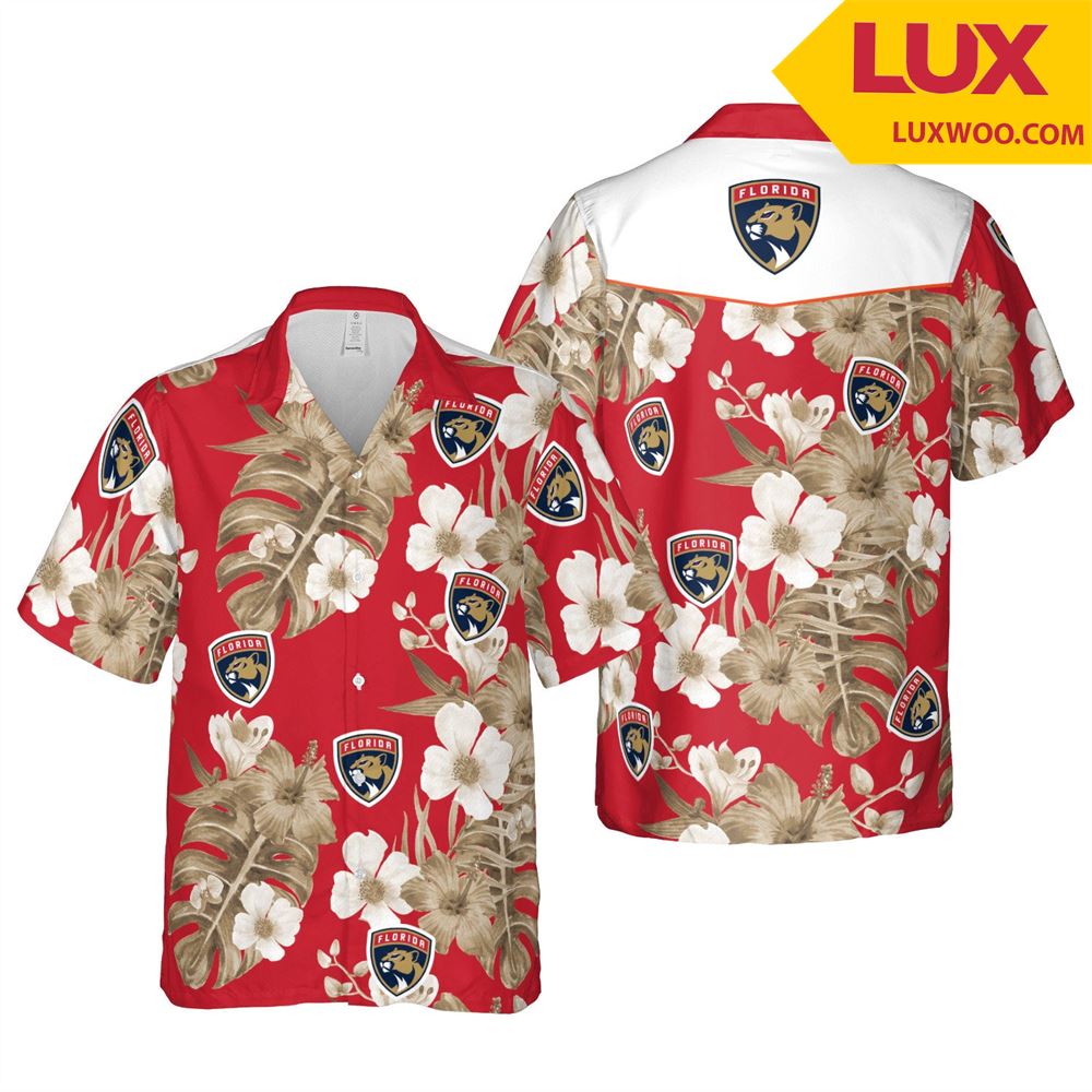 Florida-panthers Nhl Miami Hawaii Floral Ice Hockey Unisex Shirt Tha052545