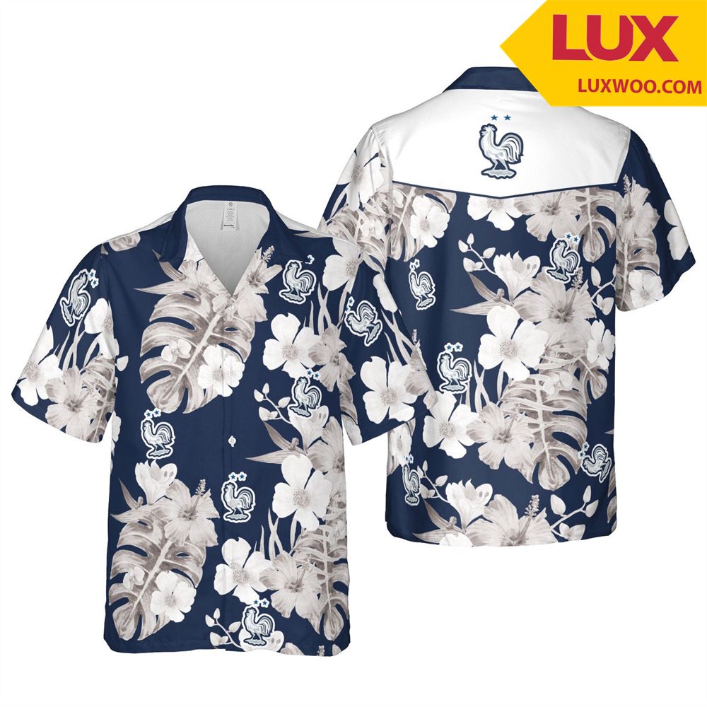 France Euro Hawaii Floral Football Unisex Shirt Tha060443
