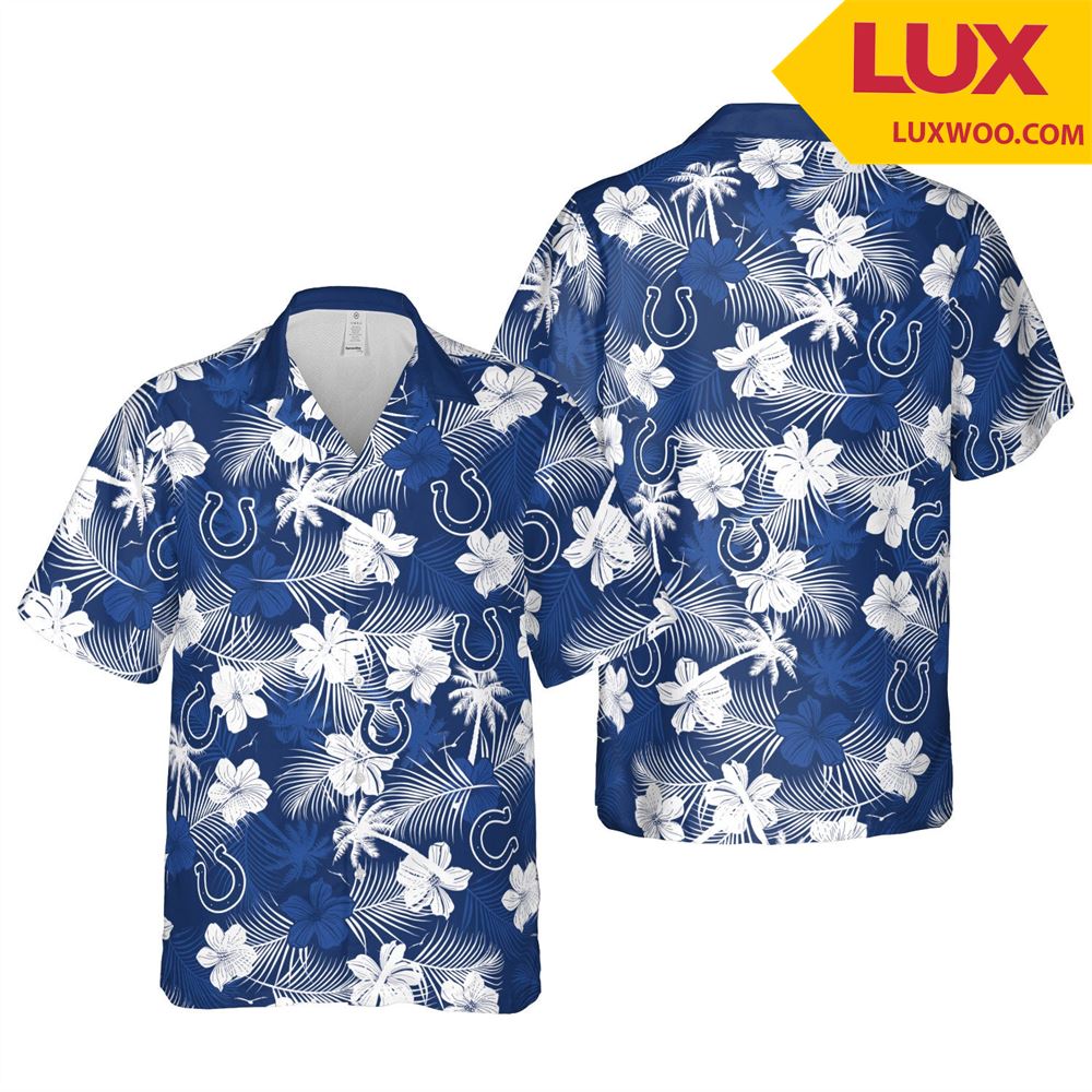 Indianapolis-colts Nfl Indianapolis Hawaii Floral Football Unisex Shirt Tha Clothing