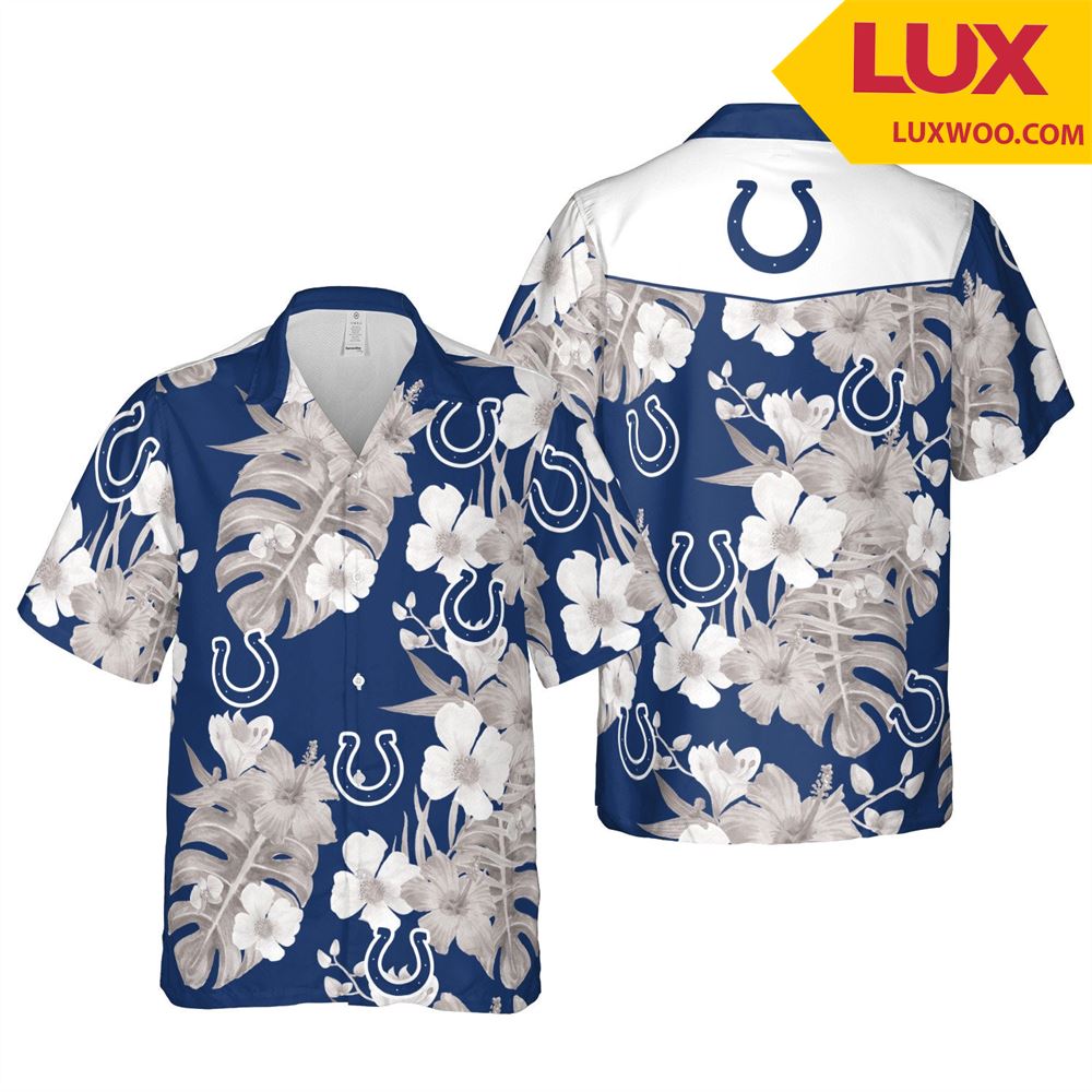 Indianapolis-colts Nfl Indianapolis Hawaii Floral Football Unisex Shirt Tha