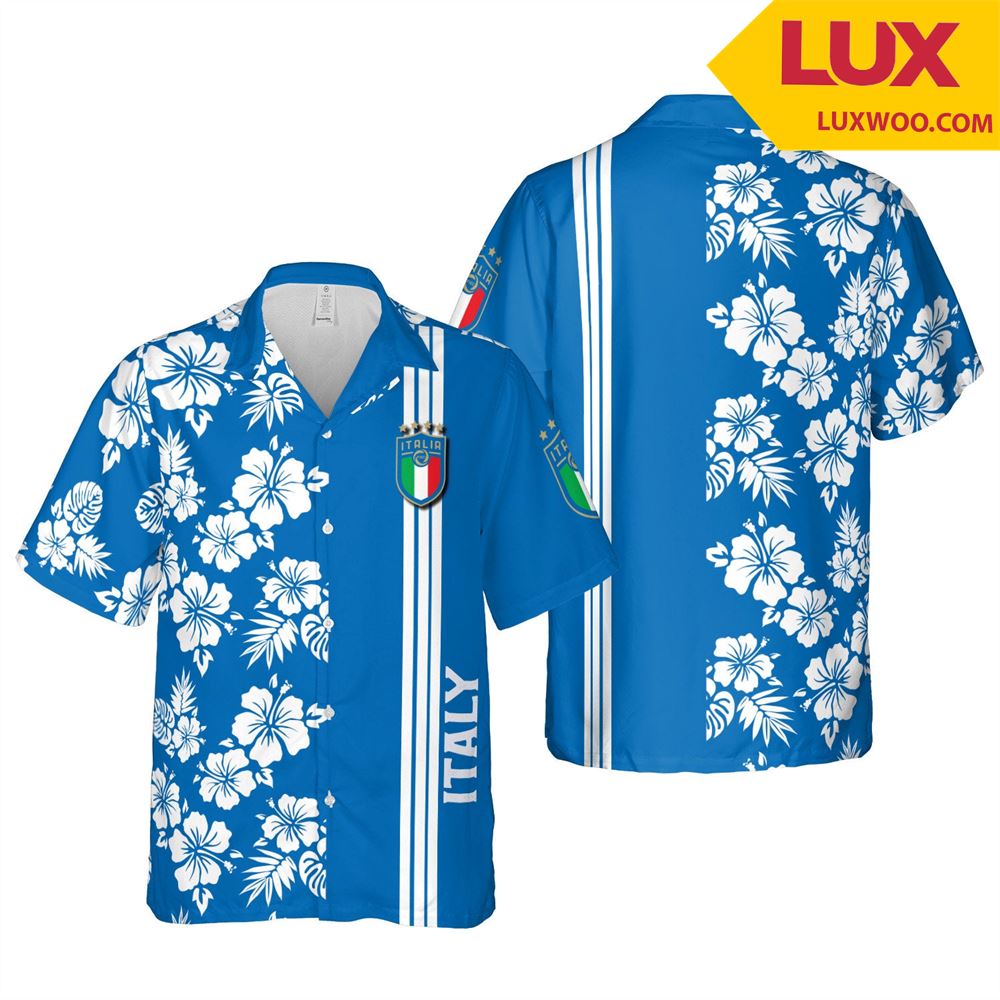 Italy Euro Hawaii Floral Football Unisex Shirt Tha060472