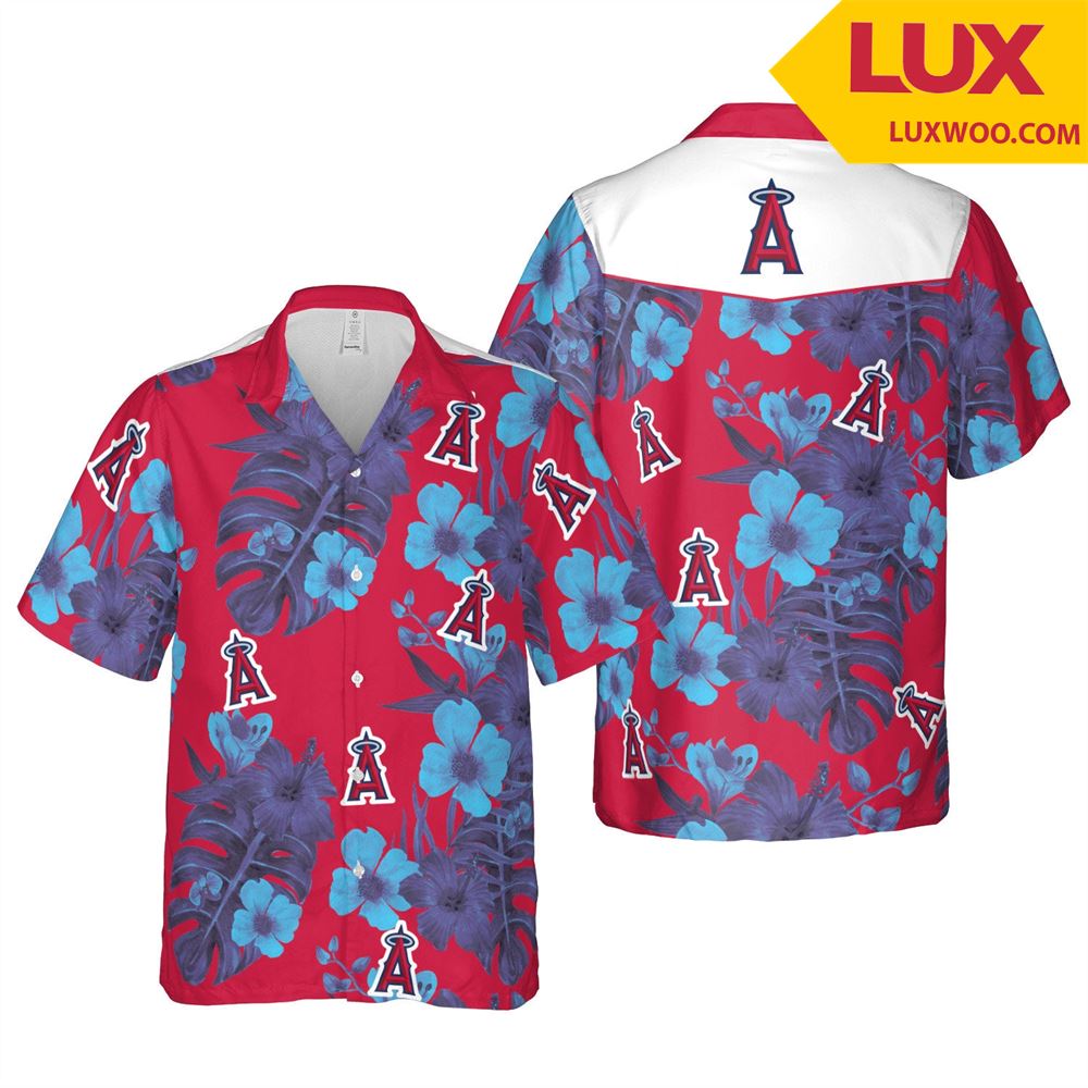 Los-angeles-angels Mlb Hawaii Floral Baseball Unisex Shirt Tha052444