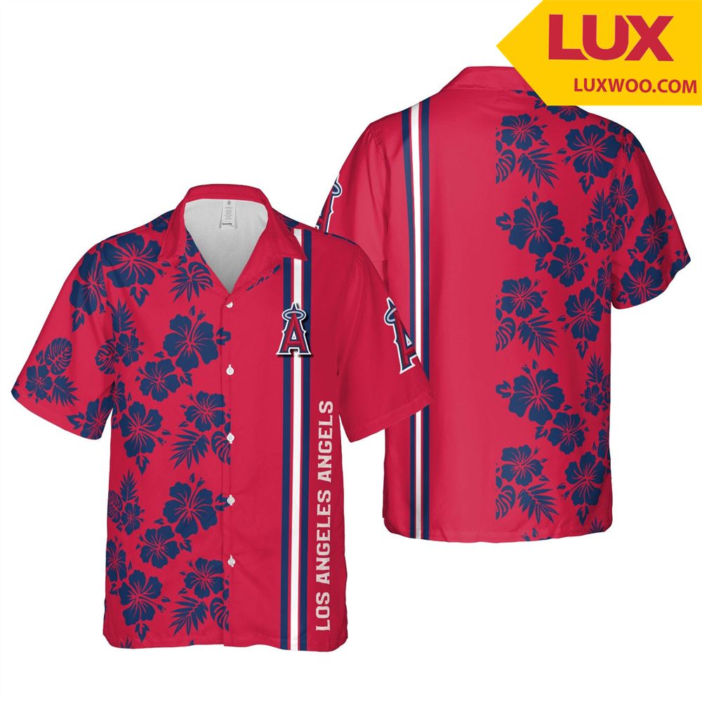 Los-angeles-angels Mlb Hawaii Floral Baseball Unisex Shirt Tha052713