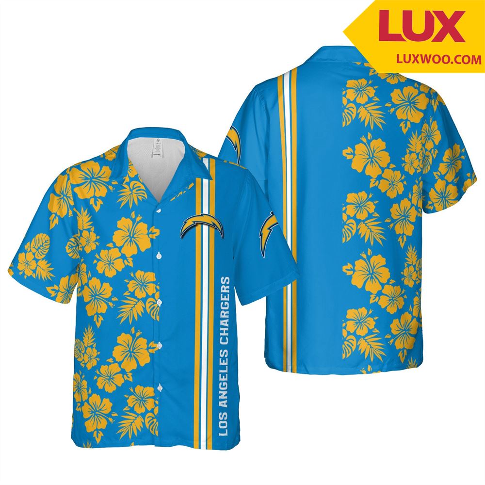 Los-angeles-chargers Nfl Los-angeles Hawaii Floral Football Unisex Shirt Th