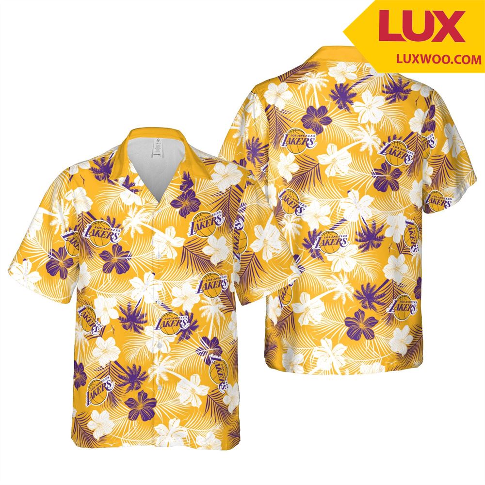 Los-angeles-lakers Nba Los- Angeles Hawaii Floral Basketball Unisex Shirt T Tshirts