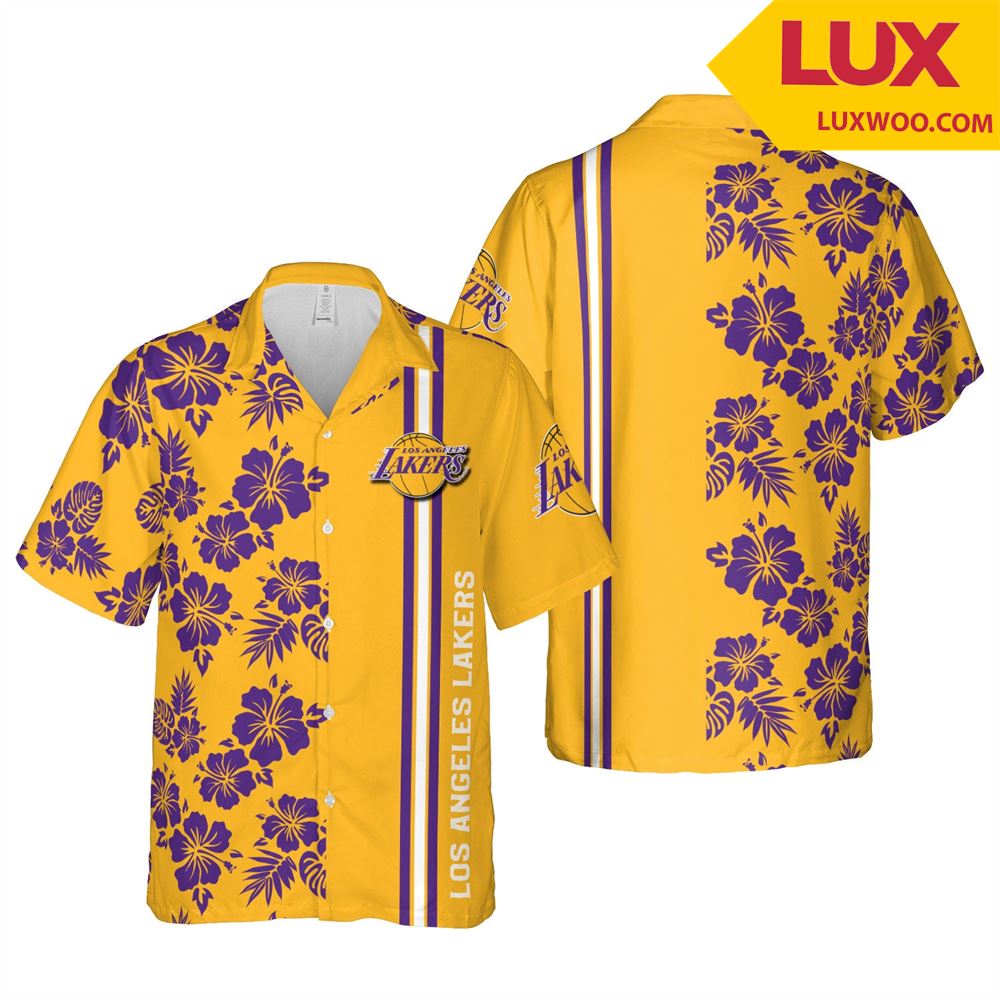 Los-angeles-lakers Nba Los- Angeles Hawaii Floral Basketball Unisex Shirt T