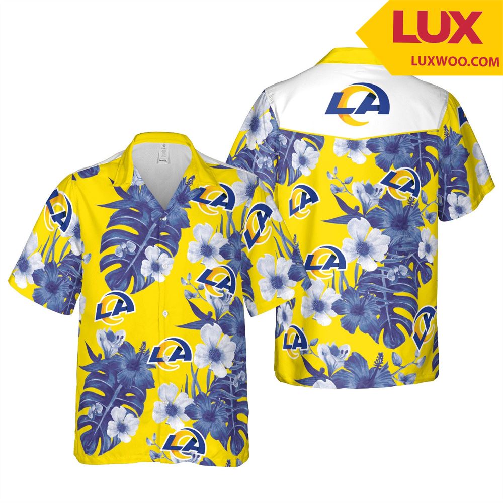 Los-angeles-rams Nfl Los- Angeles Hawaii Floral Football Unisex Shirt Tha05