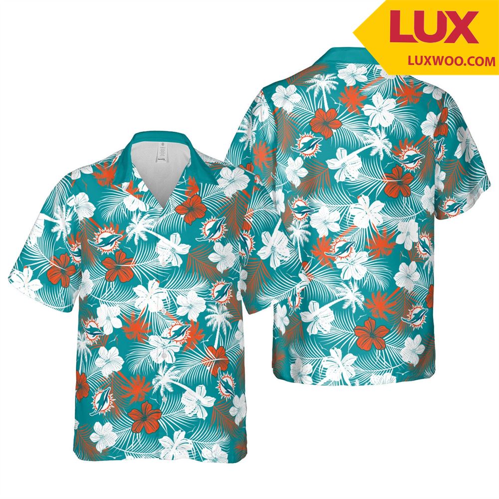 Miami-dolphins Nfl Miami Hawaii Floral Football Unisex Shirt Tha052270