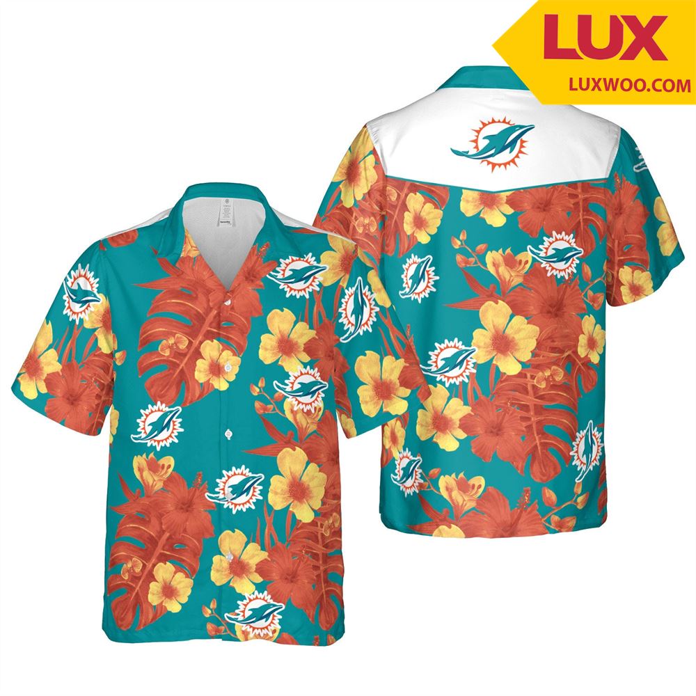 Miami-dolphins Nfl Miami Hawaii Floral Football Unisex Shirt Tha052419