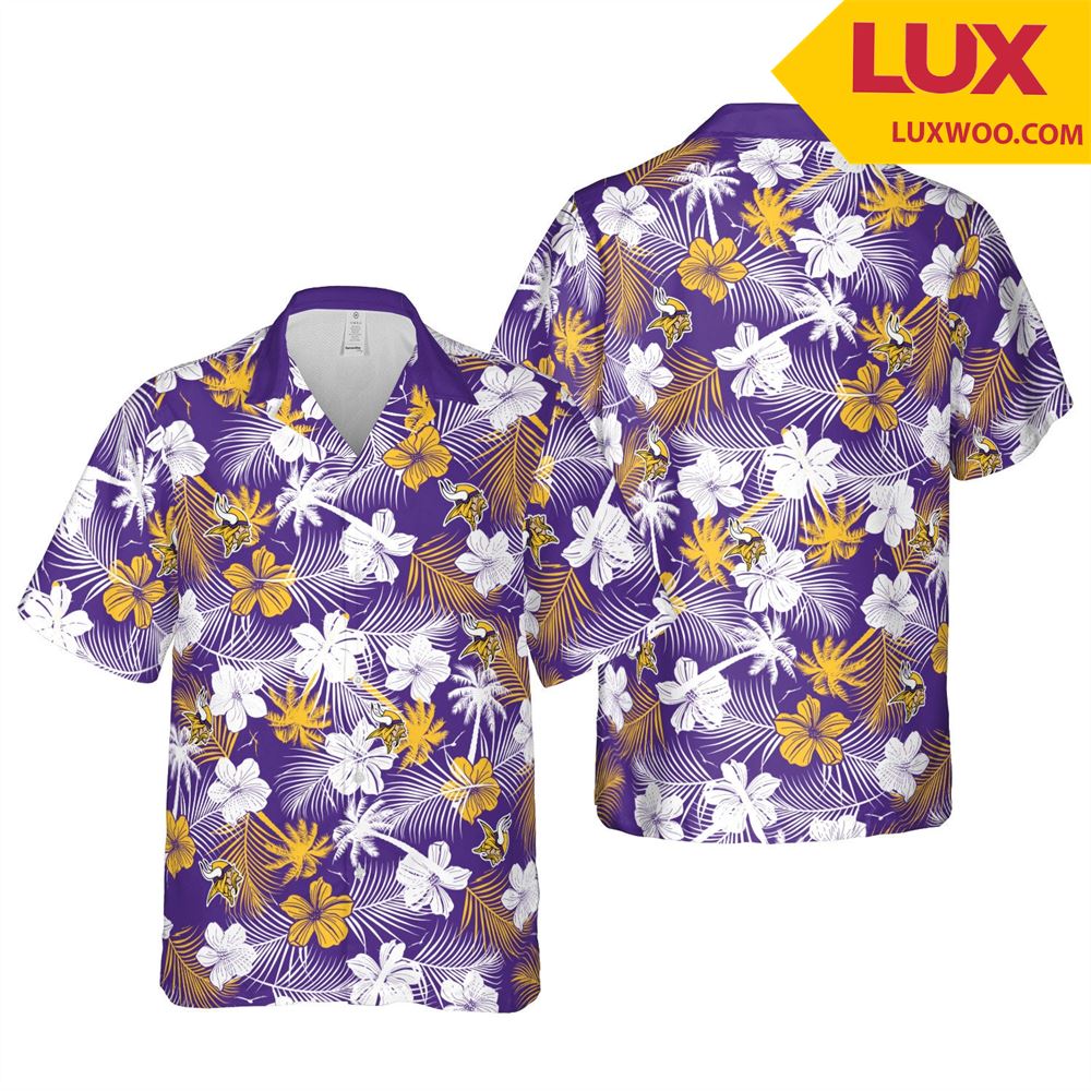 Minnesota-vikings Nfl Minneapolis Hawaii Floral Football Unisex Shirt Tha05 Shirt
