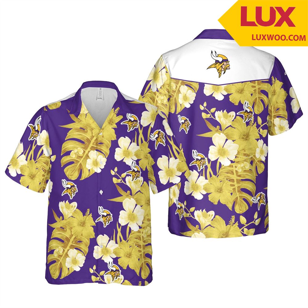 Minnesota-vikings Nfl Minneapolis Hawaii Floral Football Unisex Shirt Tha05 Shirts