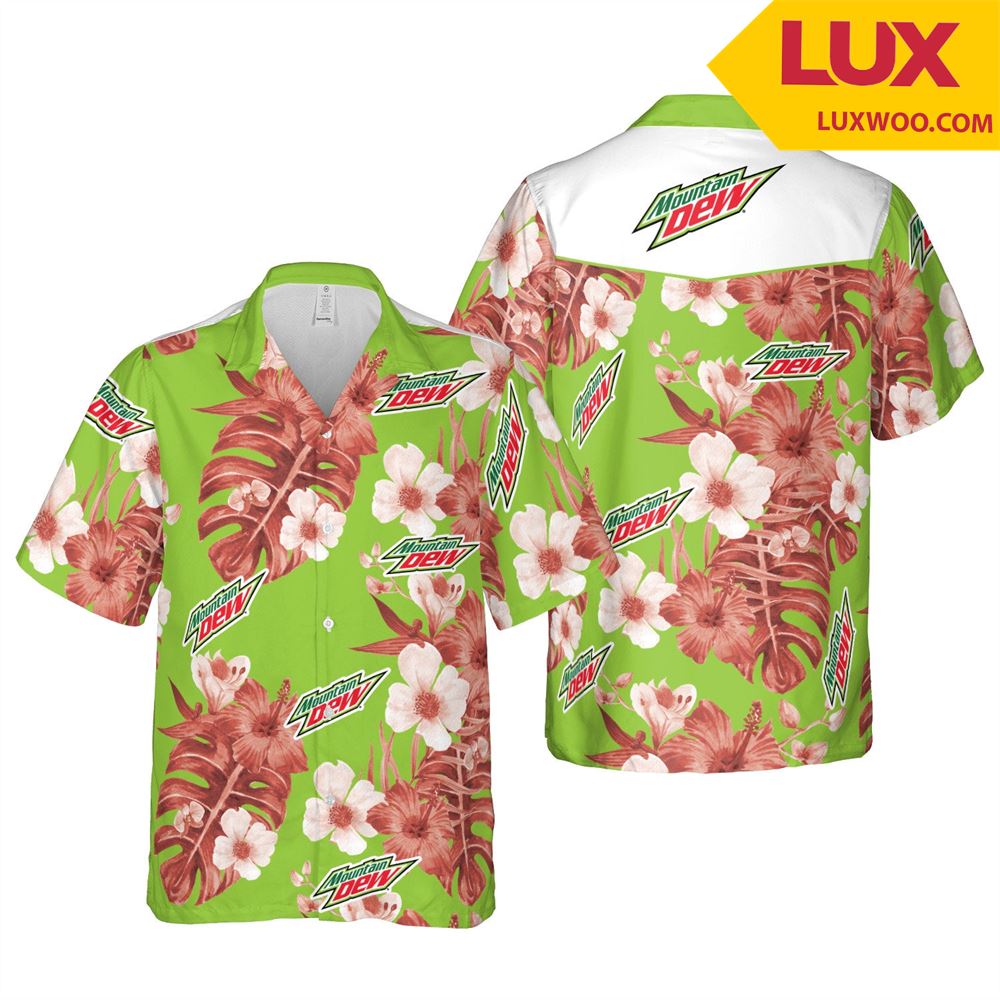 Mountain-dew Hawaii Floral Unisex Shirt Tha052621