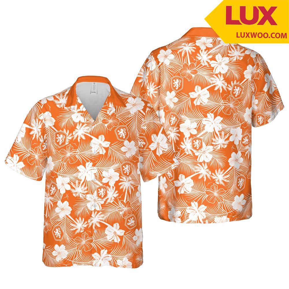 Netherland Euro Hawaii Floral Football Unisex Shirt Tha060422