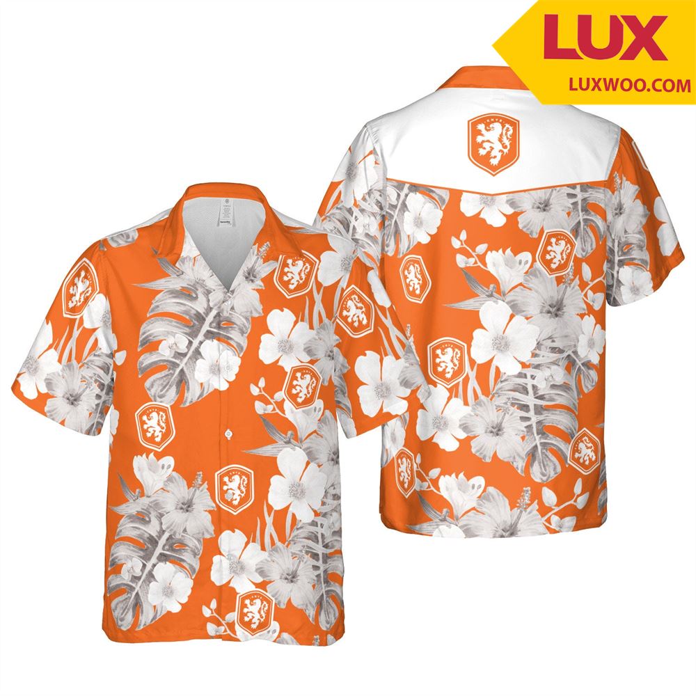 Netherlands Euro Hawaii Floral Football Unisex Shirt Tha060449