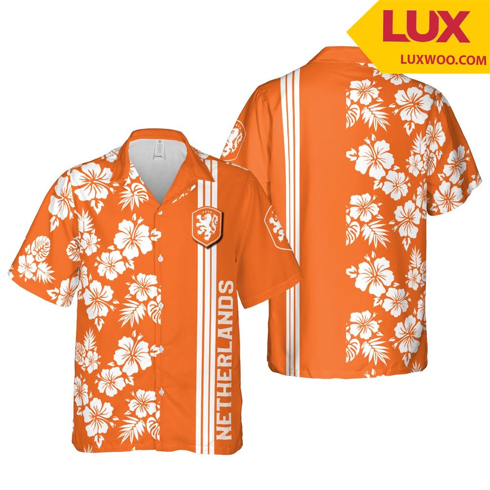 Netherlands Euro Hawaii Floral Football Unisex Shirt Tha060473