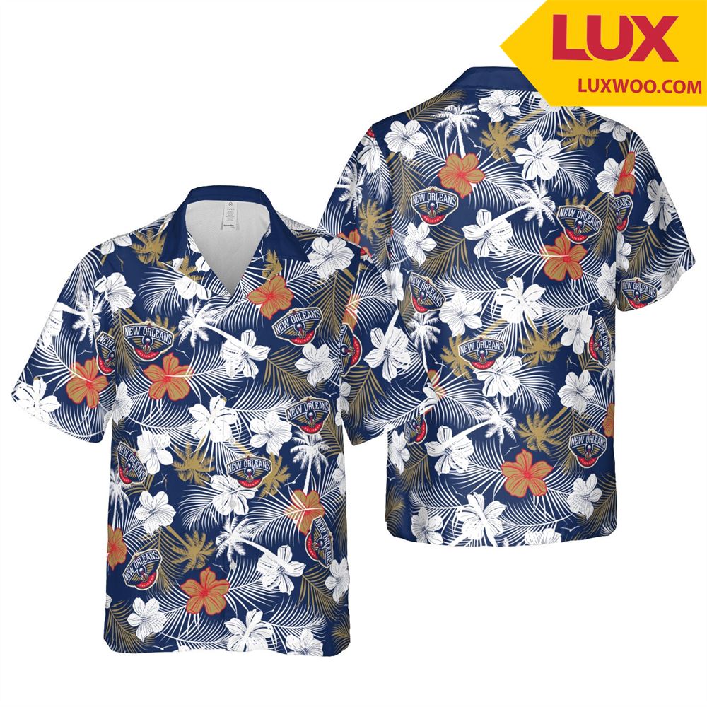 New-orleans-pelicans Nba New-orleans Hawaii Floral Basketball Unisex Shirt Clothing