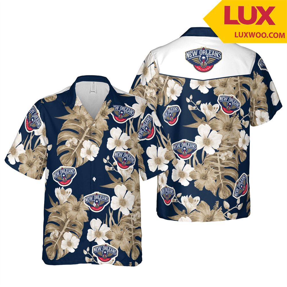 New-orleans-pelicans Nba New-orleans Hawaii Floral Basketball Unisex Shirt Tees